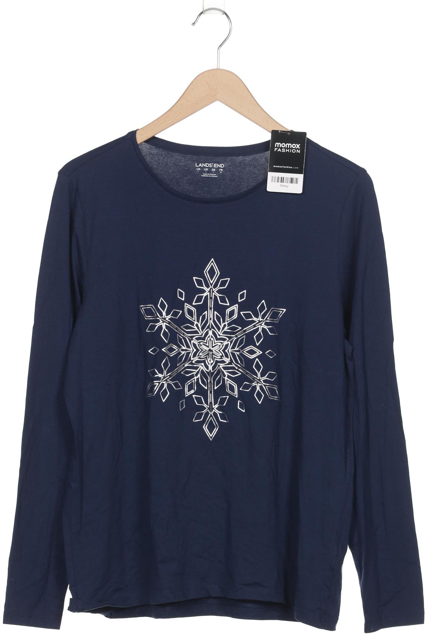 

Lands End Damen Langarmshirt, marineblau, Gr. 42