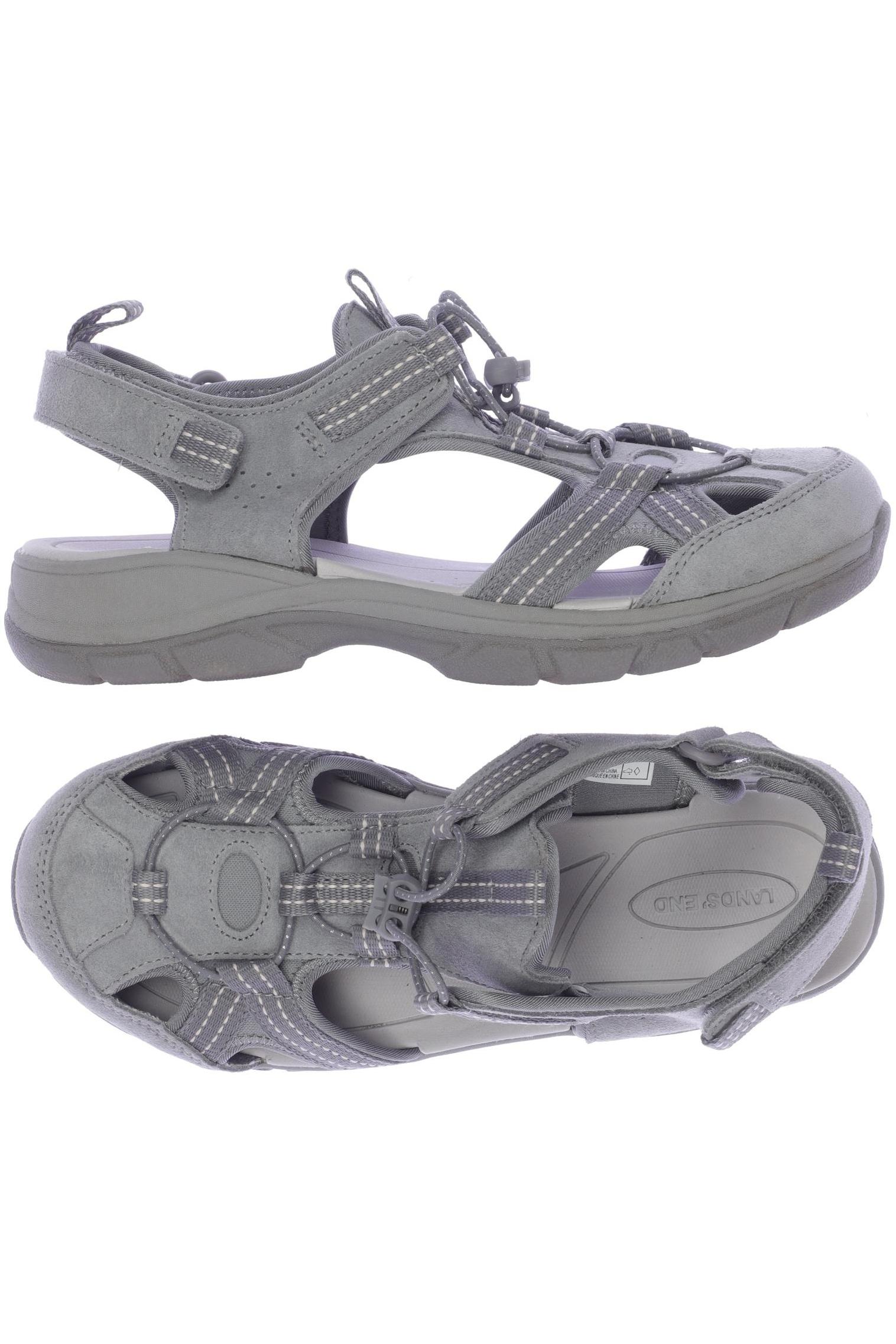 

Lands End Damen Sandale, grau, Gr. 38