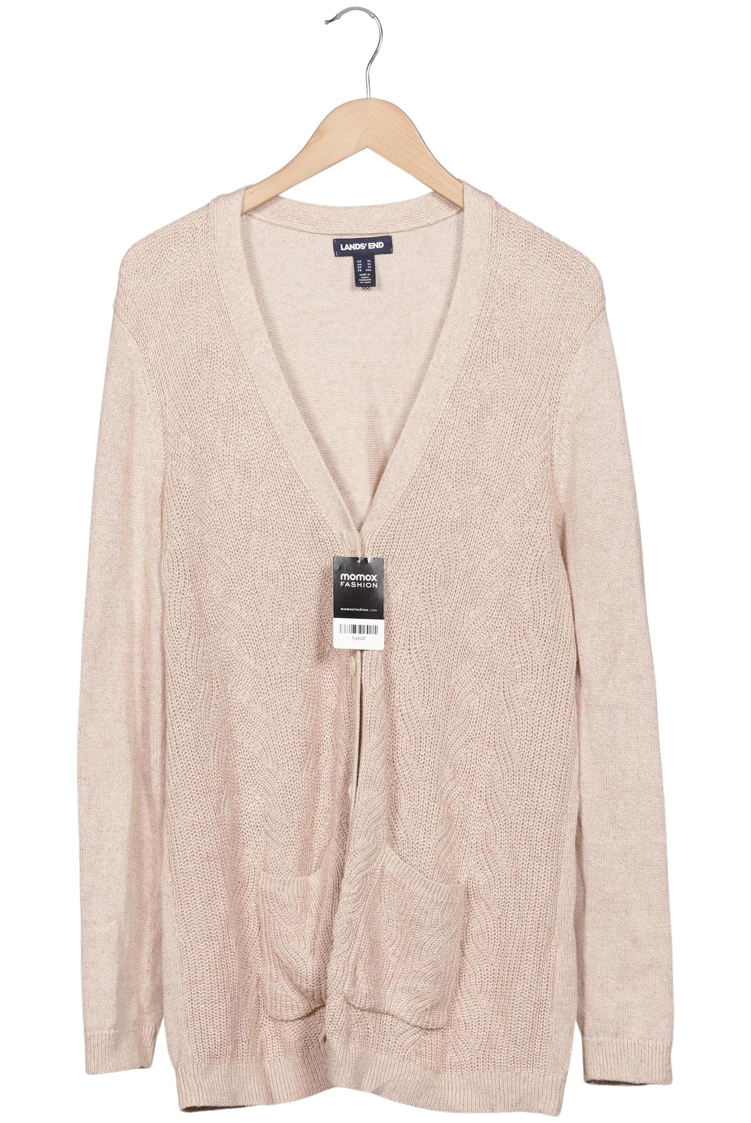 

Lands End Damen Strickjacke, beige, Gr. 44