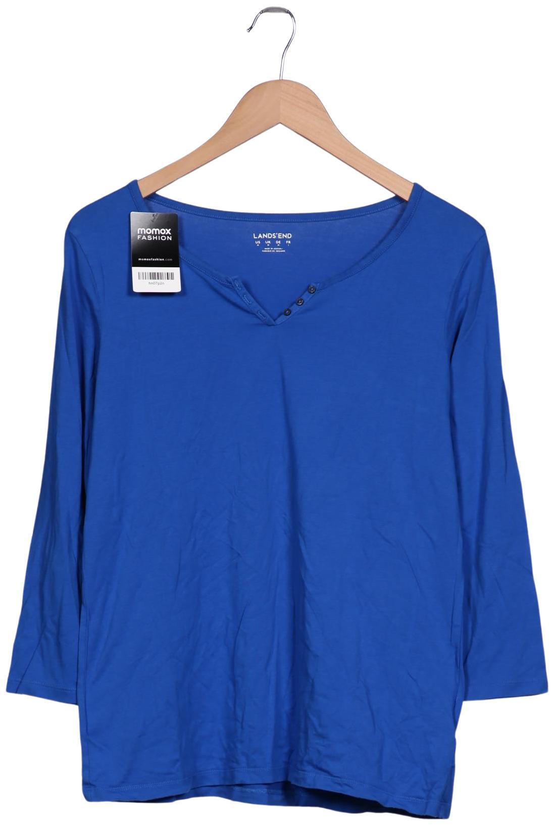 

Lands End Damen Langarmshirt, blau, Gr. 38