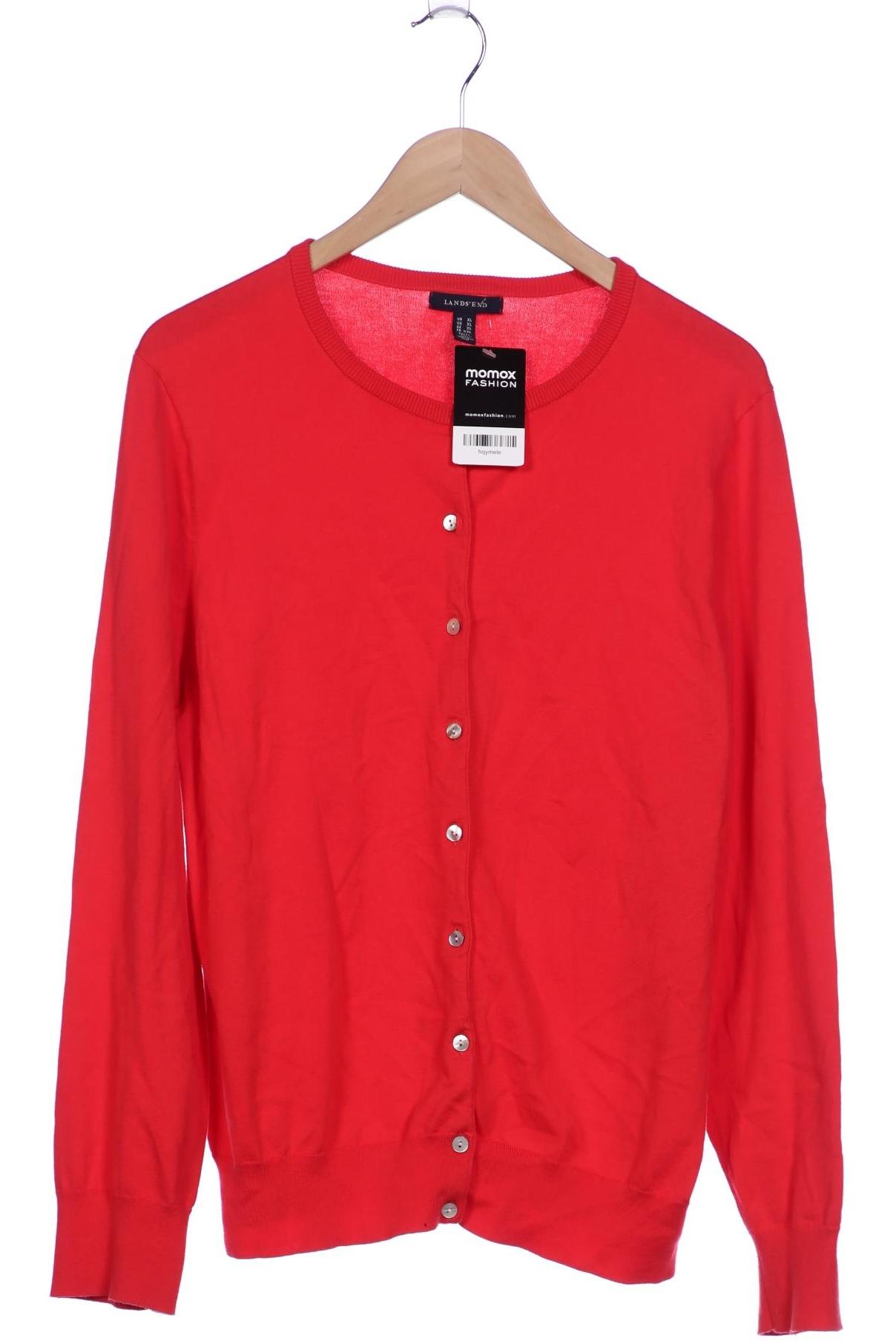 

Lands End Damen Strickjacke, rot, Gr. 44