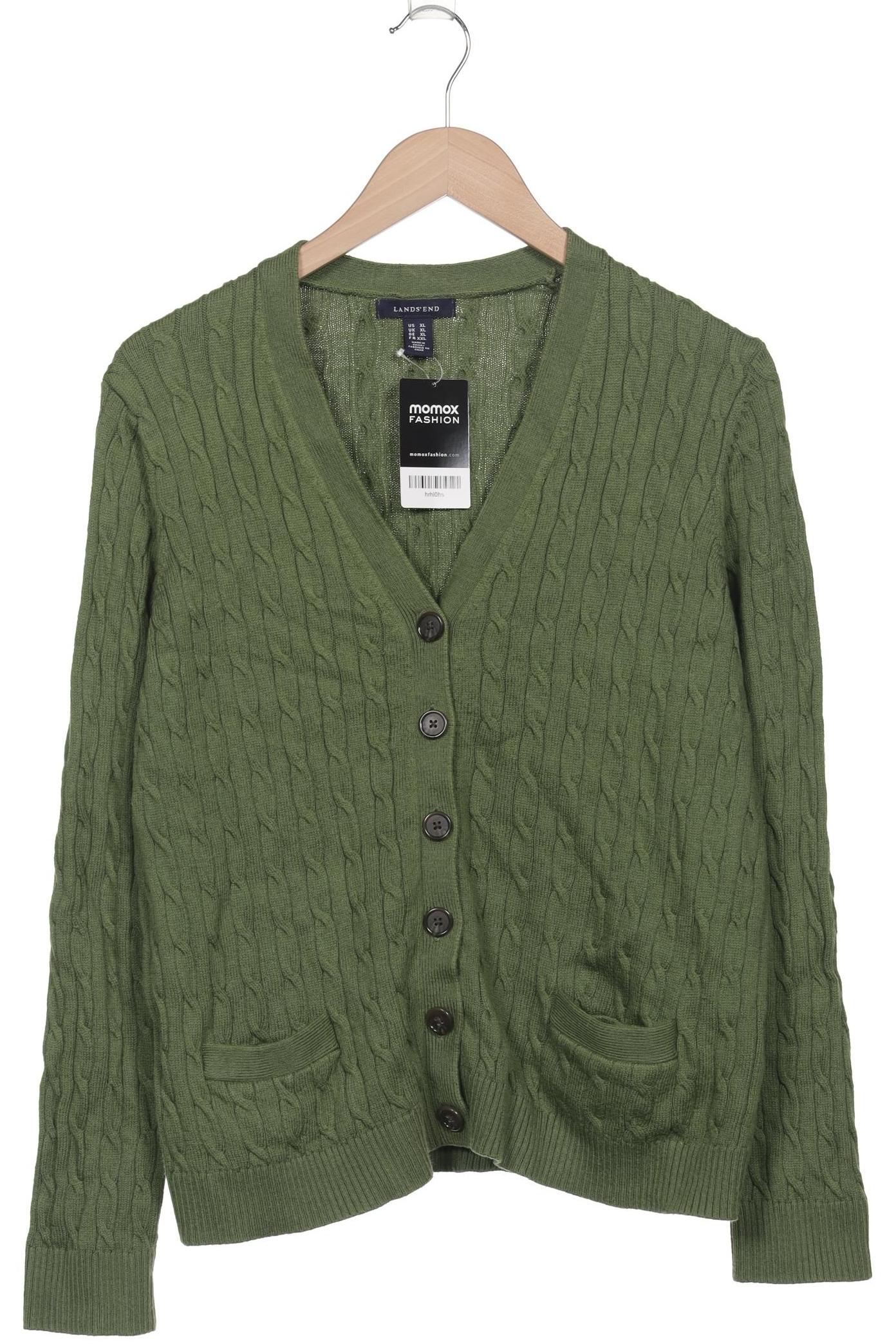 

Lands End Damen Strickjacke, grün, Gr. 44