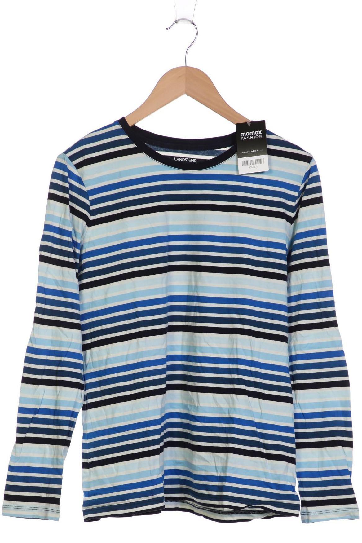 

Lands End Damen Langarmshirt, blau, Gr. 38