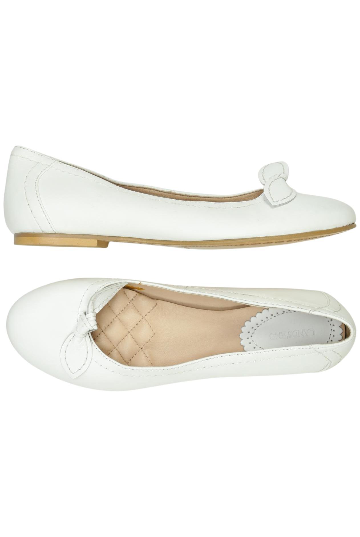 

Lands End Damen Ballerinas, weiß, Gr. 37