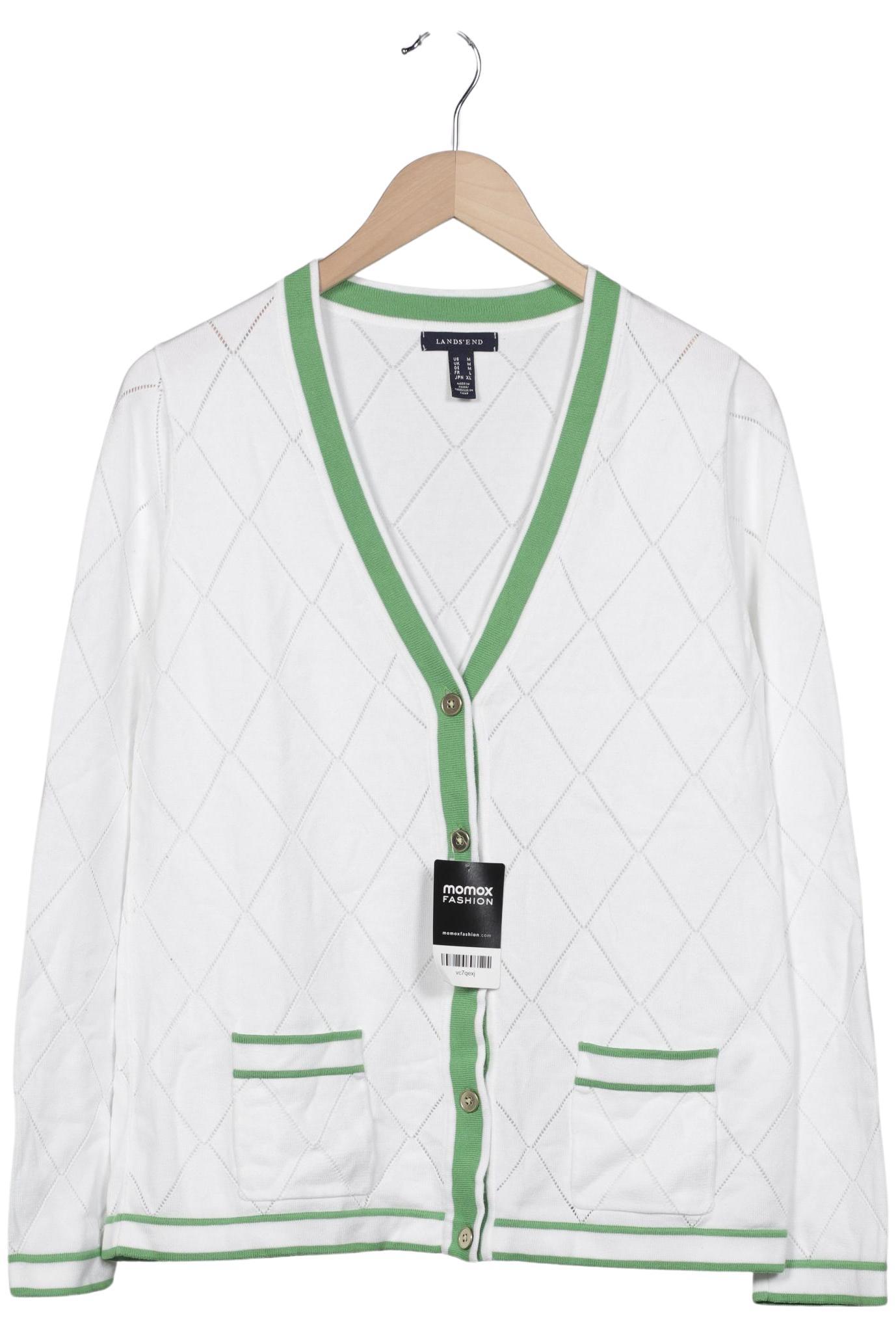 

Lands End Damen Strickjacke, weiß, Gr. 38