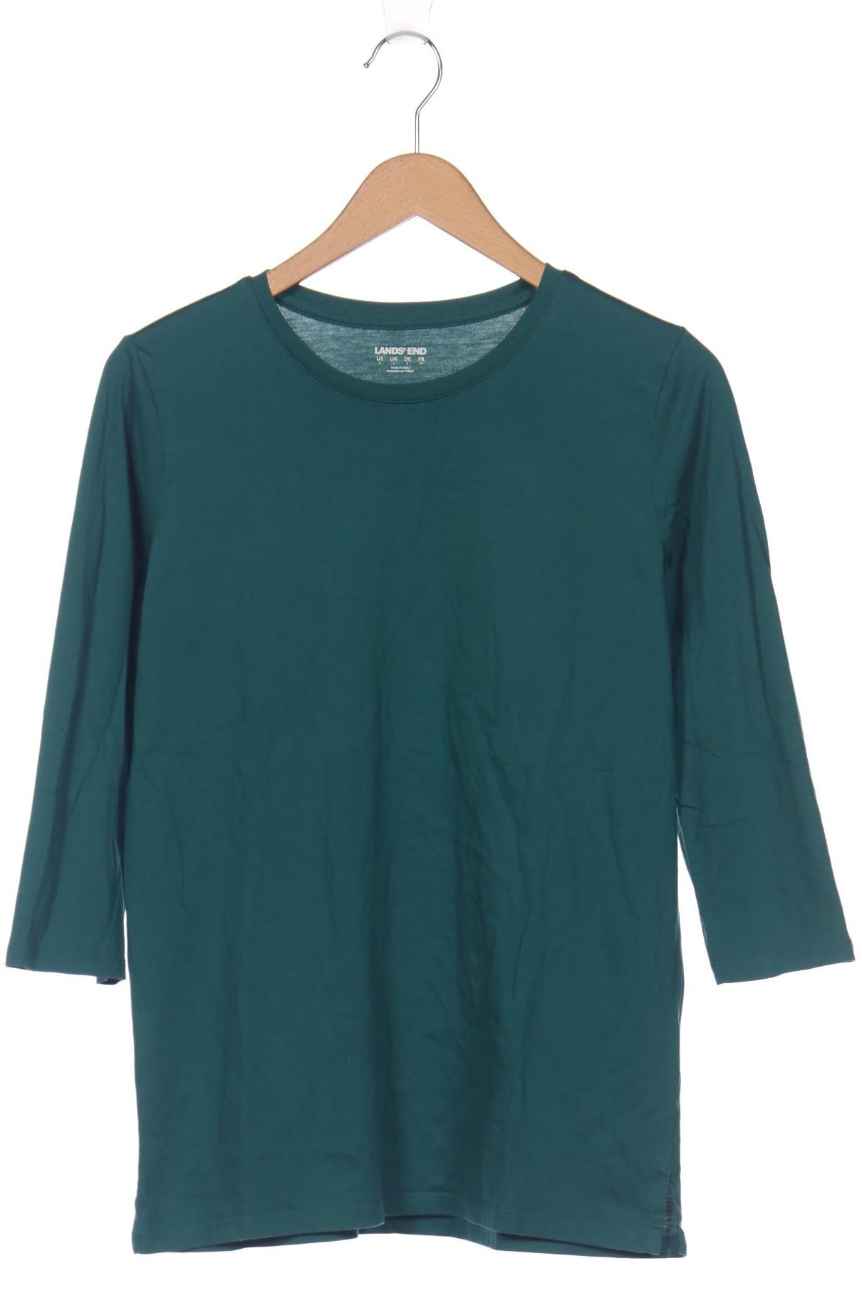 

Lands End Damen Langarmshirt, grün, Gr. 36