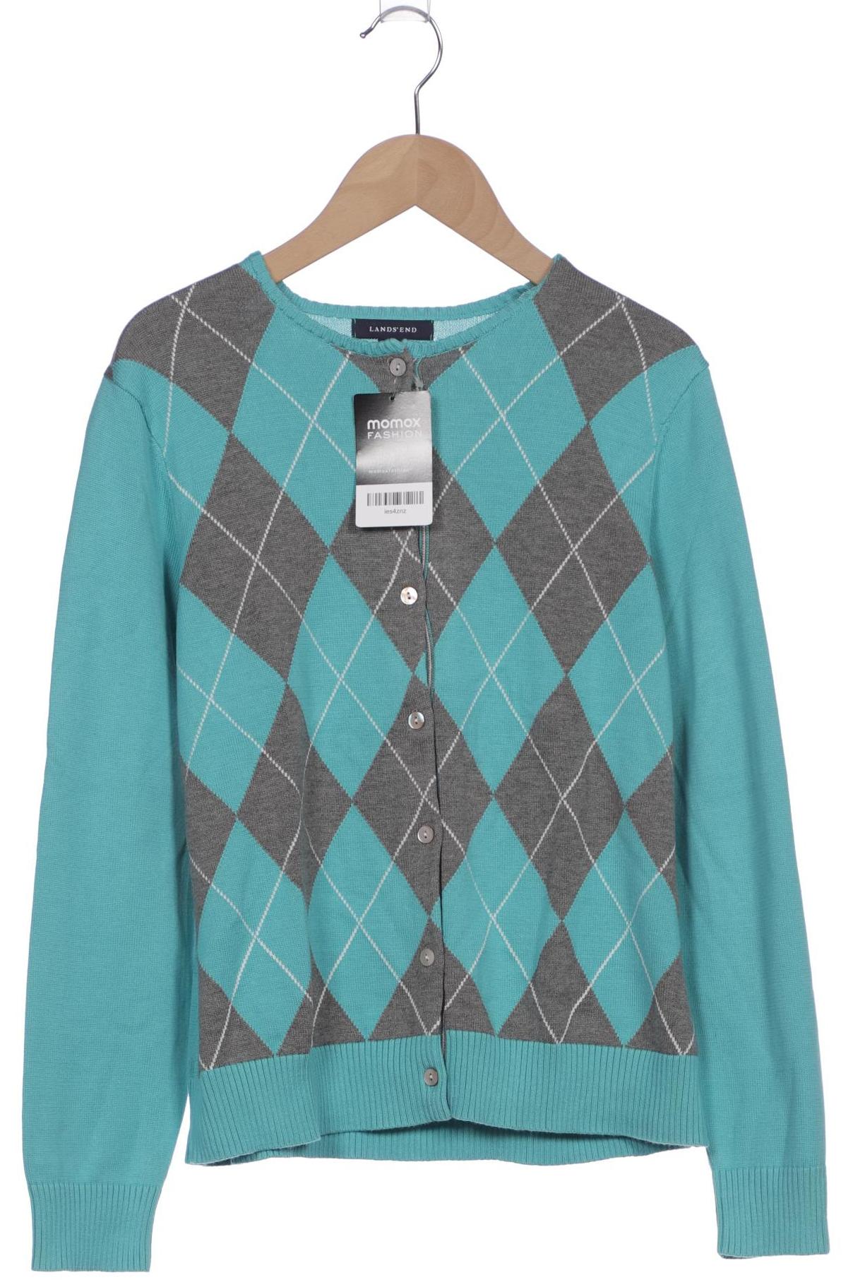 

Lands End Damen Strickjacke, blau, Gr. 38