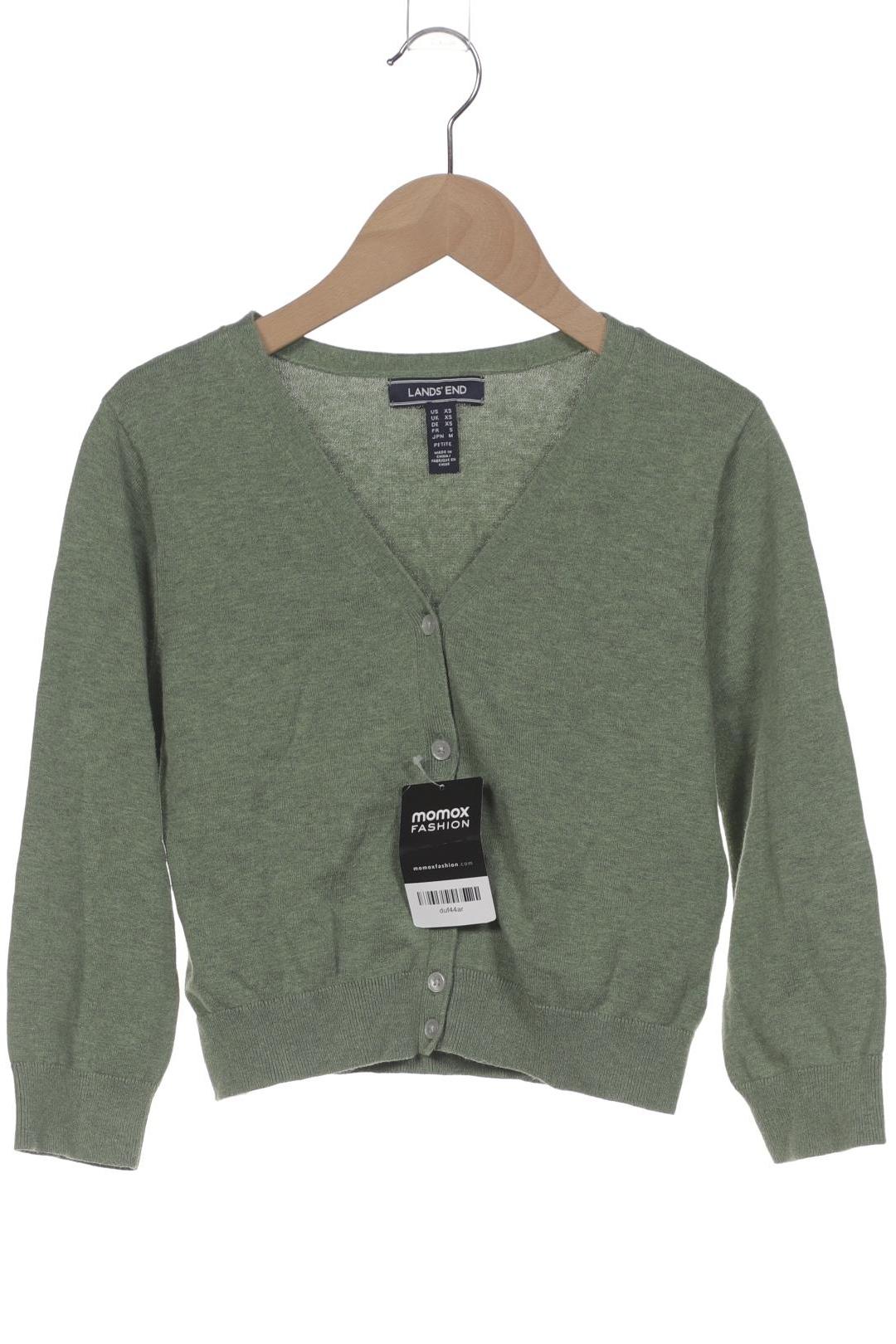 

Lands End Damen Strickjacke, grün, Gr. 34