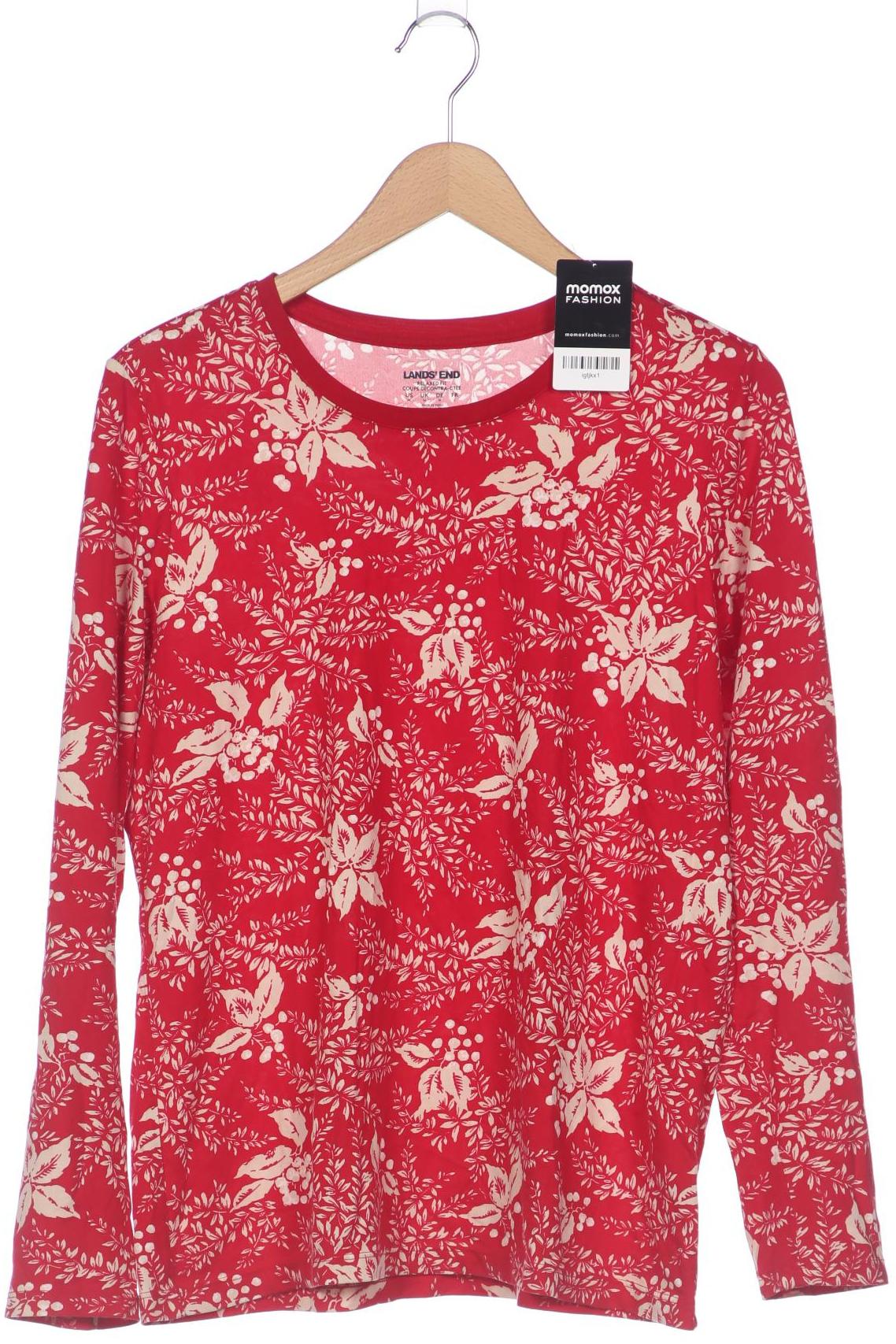 

Lands End Damen Langarmshirt, rot, Gr. 38