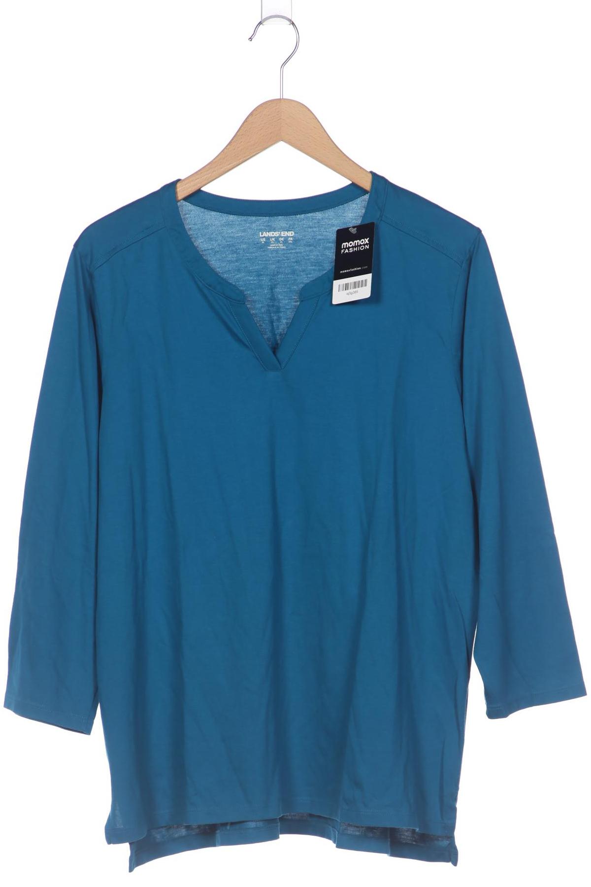 

Lands End Damen Langarmshirt, blau, Gr. 44