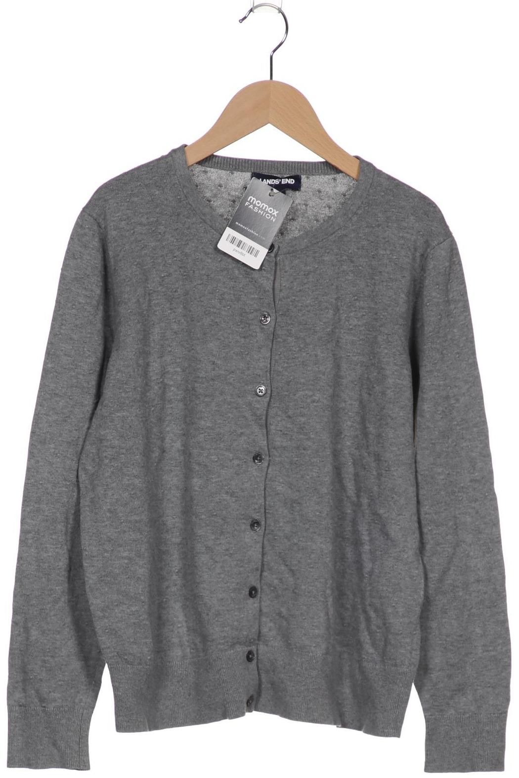 

Lands End Damen Strickjacke, grau, Gr. 38