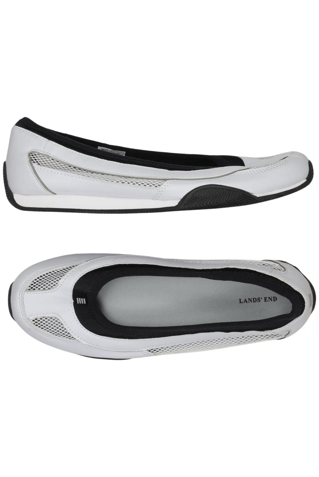 

Lands End Damen Ballerinas, weiß, Gr. 8.5