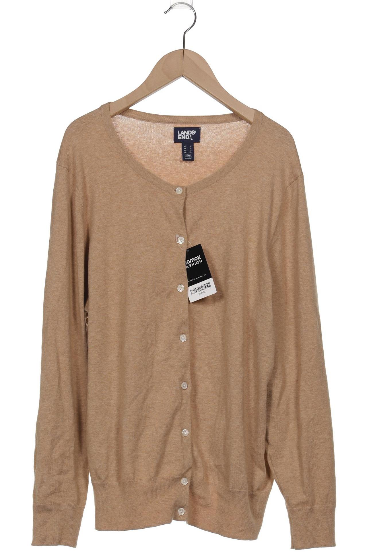 

Lands End Damen Strickjacke, beige, Gr. 42