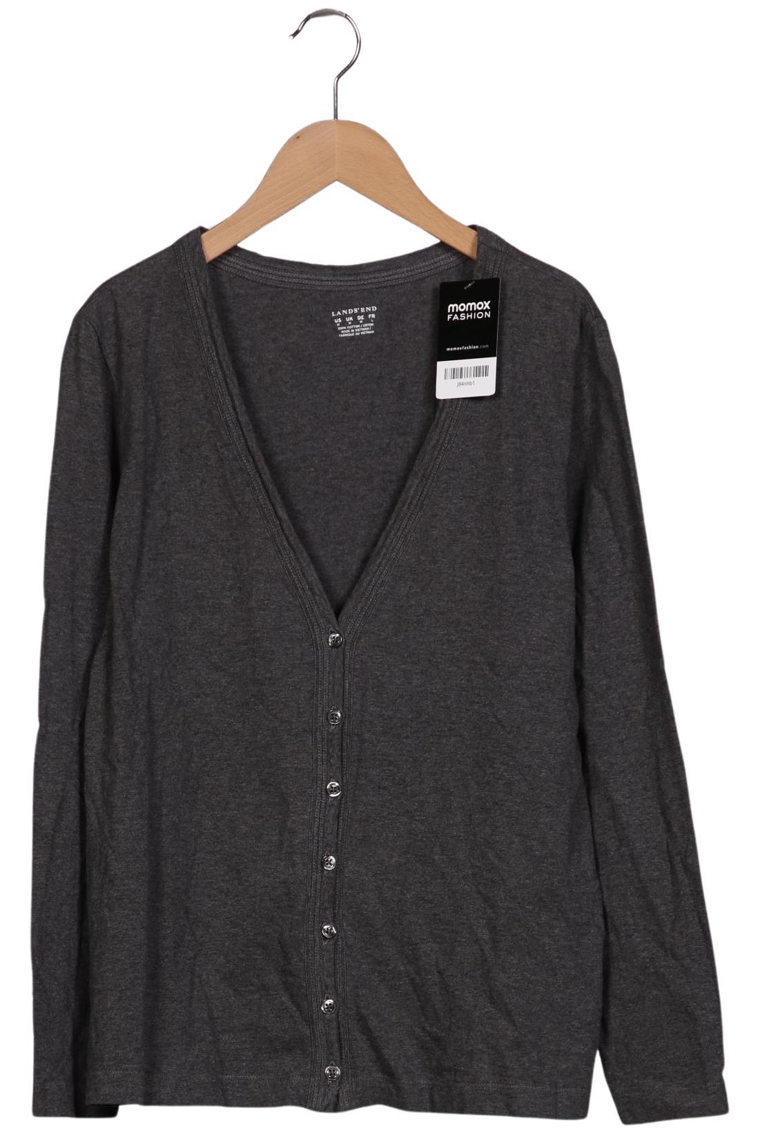 

Lands End Damen Strickjacke, grau, Gr. 38