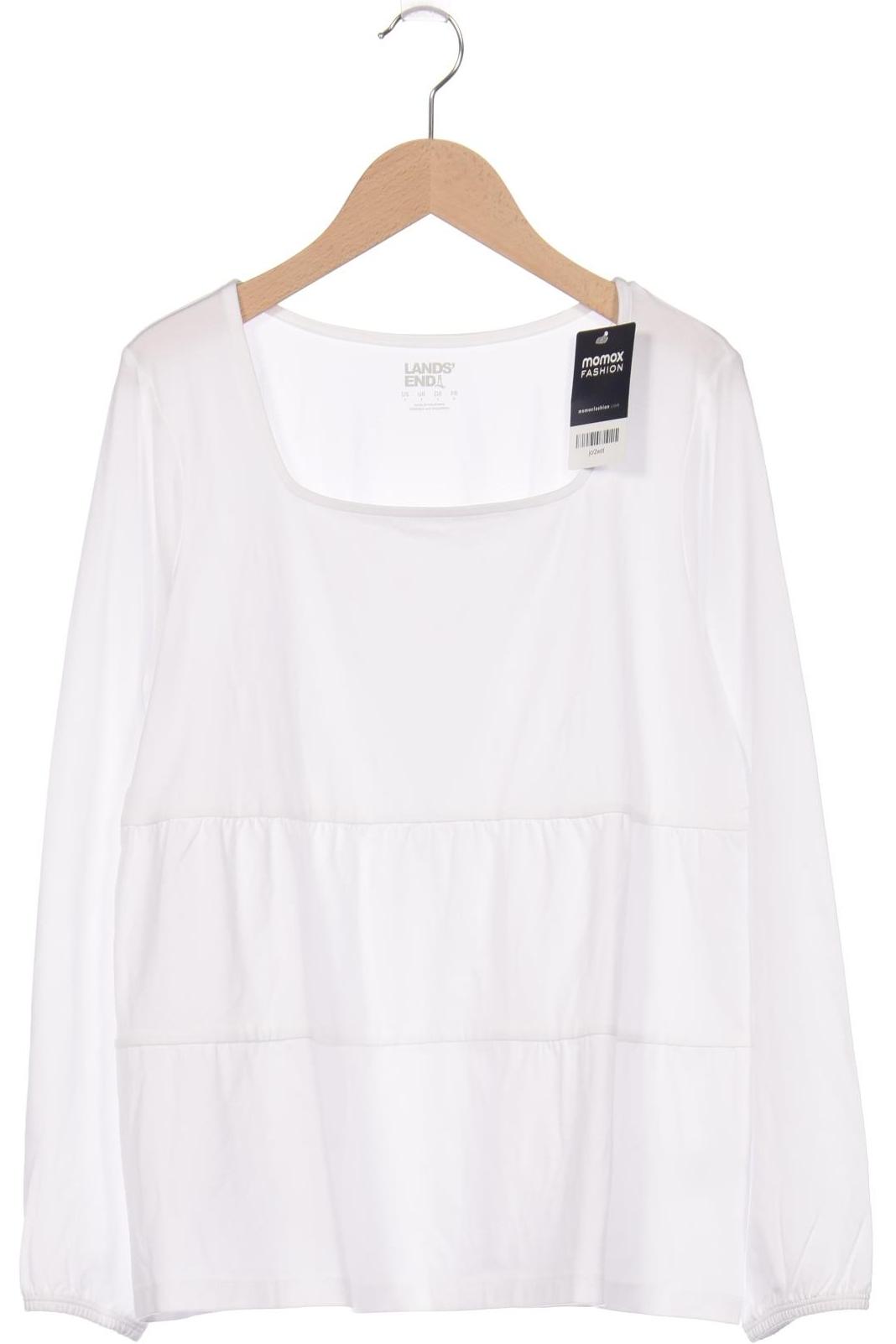 

Lands End Damen Langarmshirt, weiß, Gr. 36