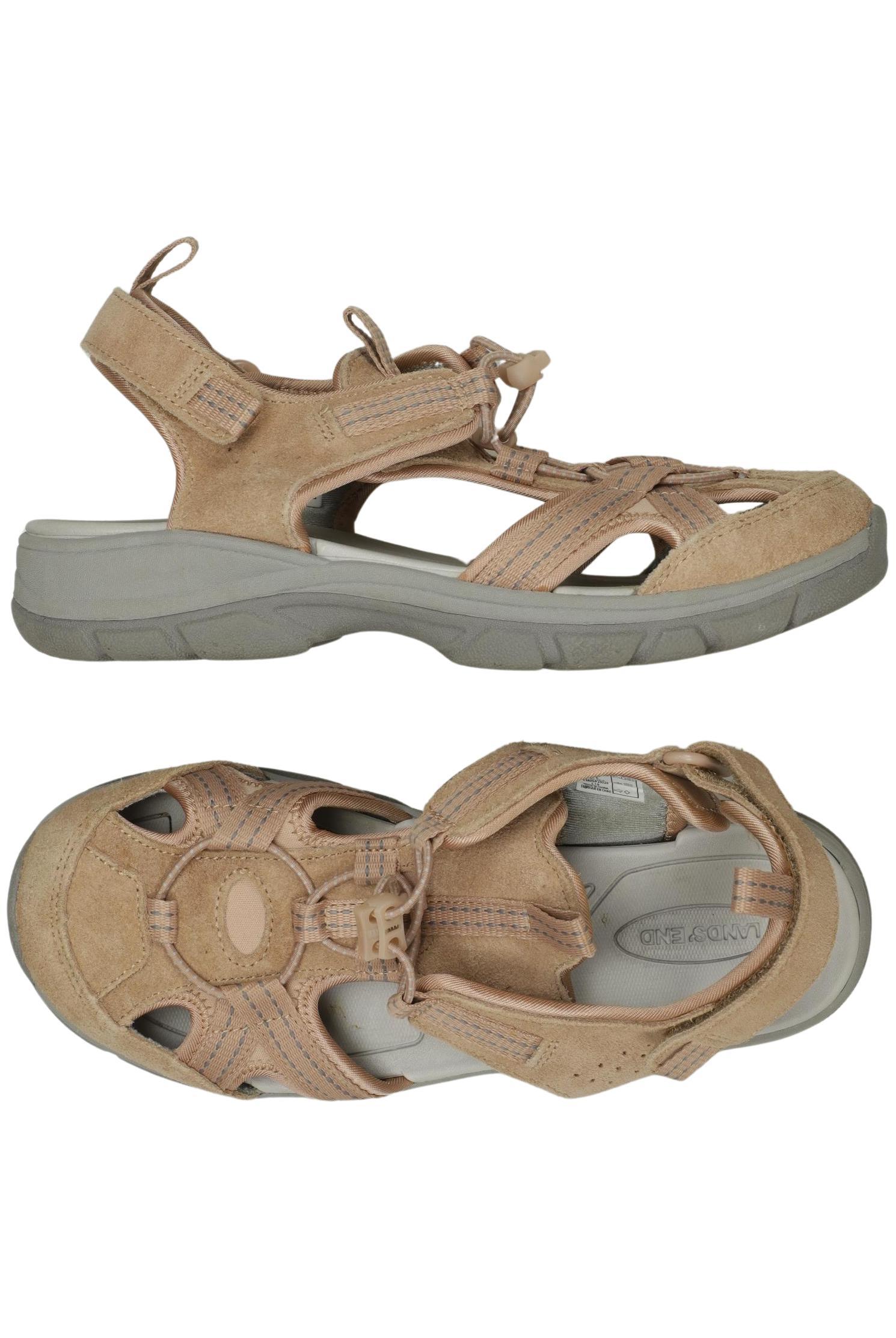 

Lands End Damen Sandale, beige, Gr. 38.5