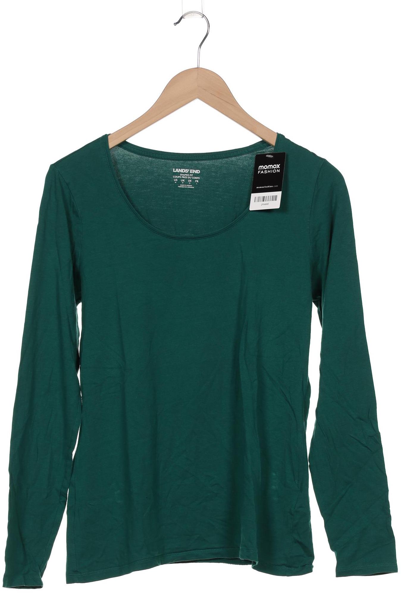 

Lands End Damen Langarmshirt, grün, Gr. 38