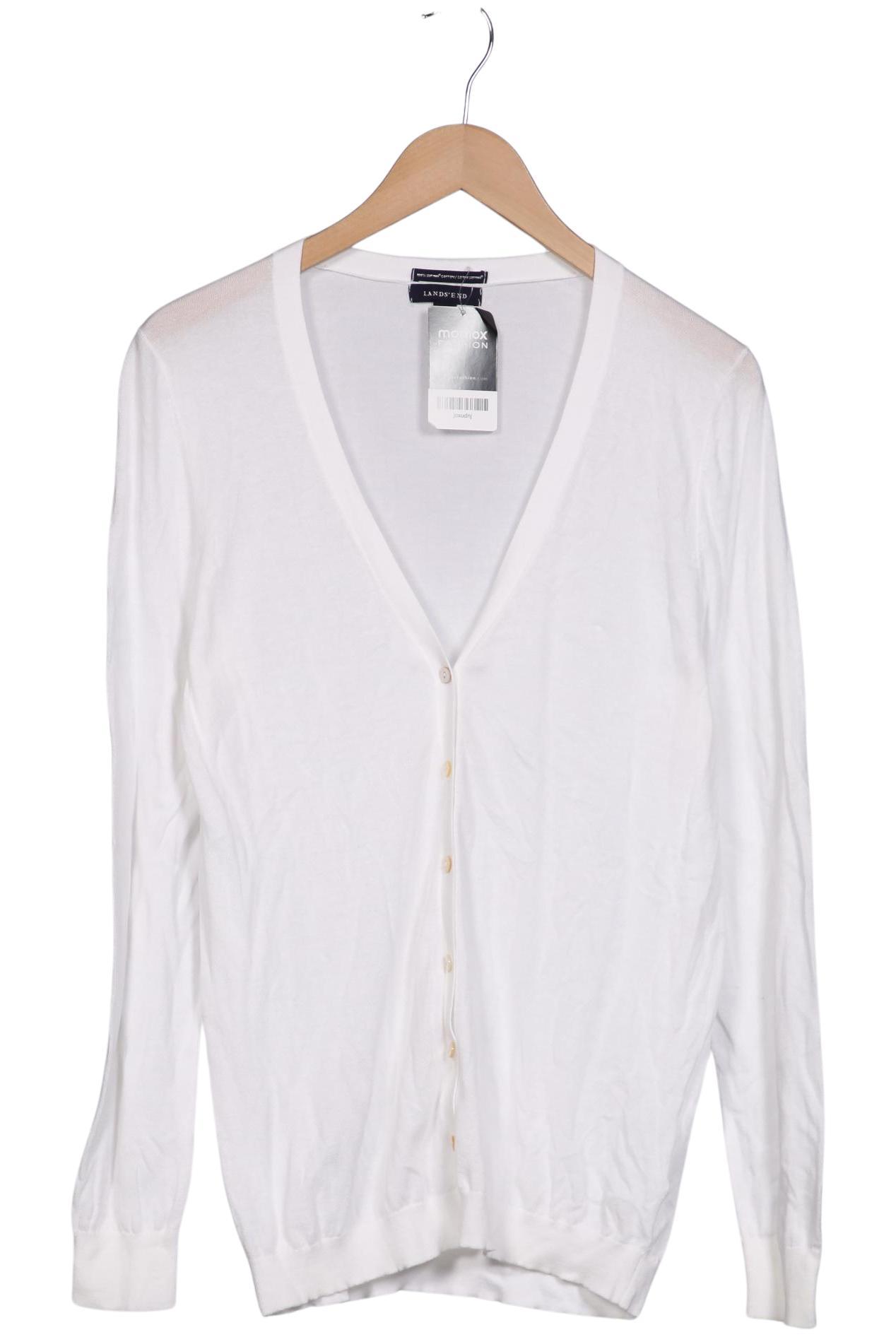

Lands End Damen Strickjacke, weiß, Gr. 38