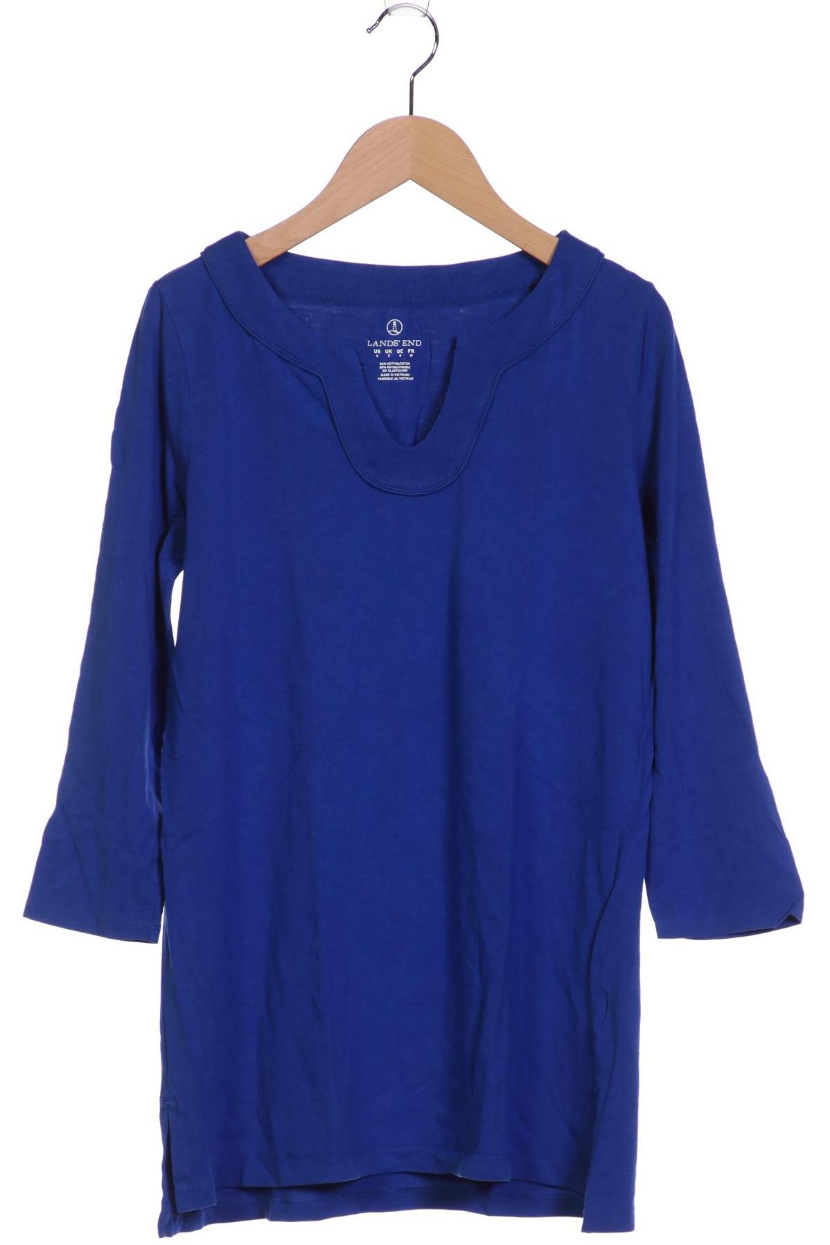 

Lands End Damen Langarmshirt, blau, Gr. 36