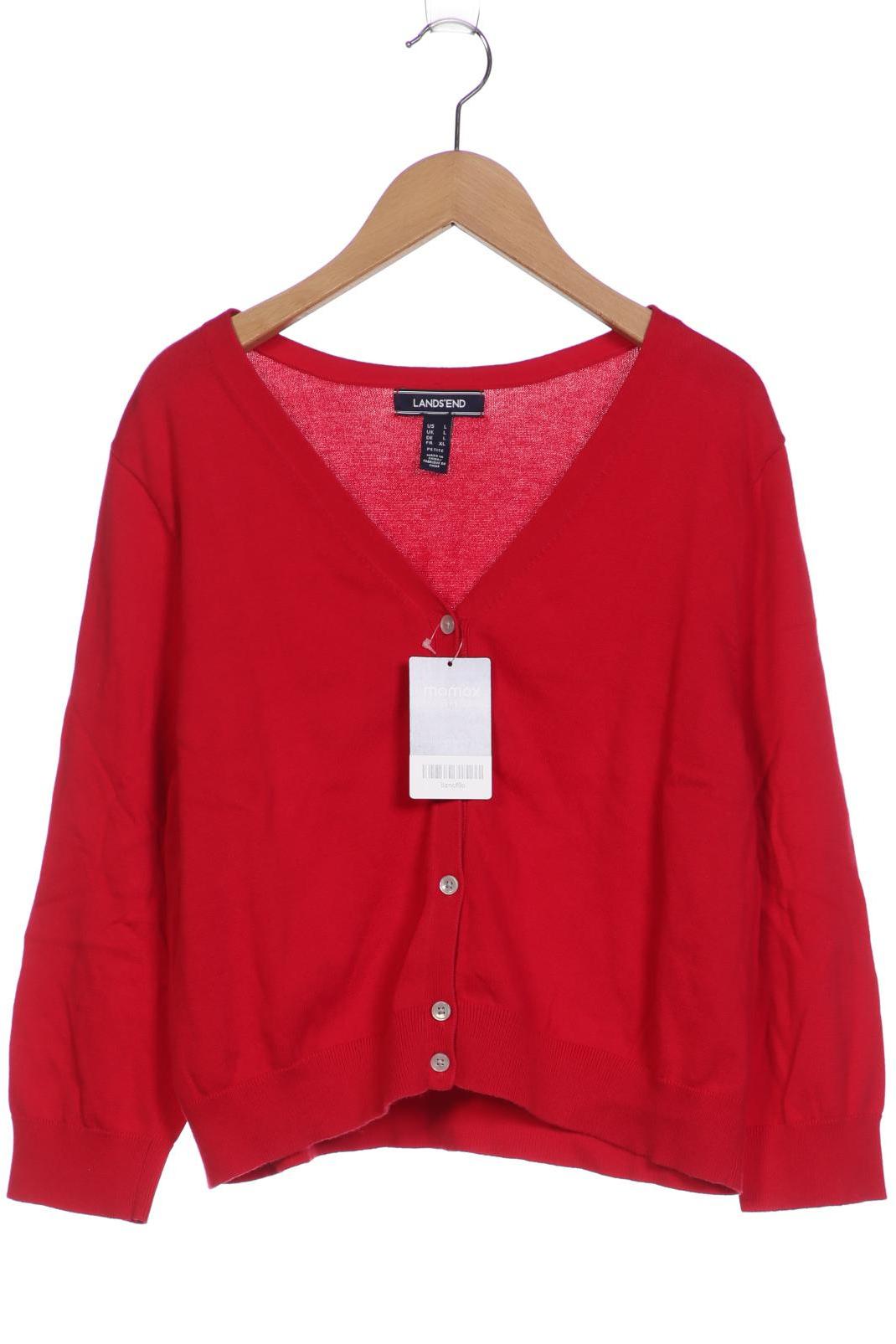 

Lands End Damen Strickjacke, rot, Gr. 42
