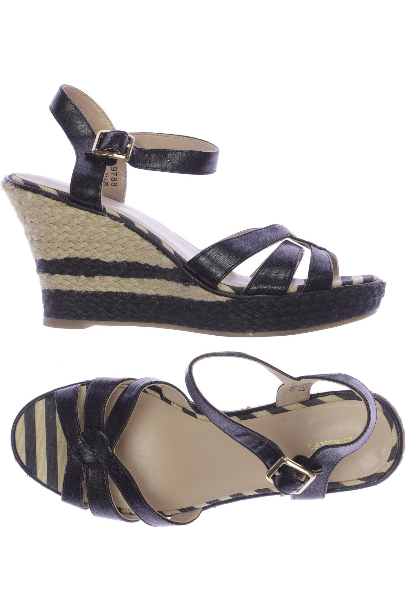 

Lands End Damen Sandale, schwarz, Gr. 7.5