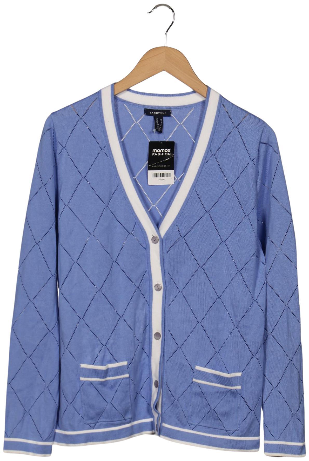 

Lands End Damen Strickjacke, blau, Gr. 38