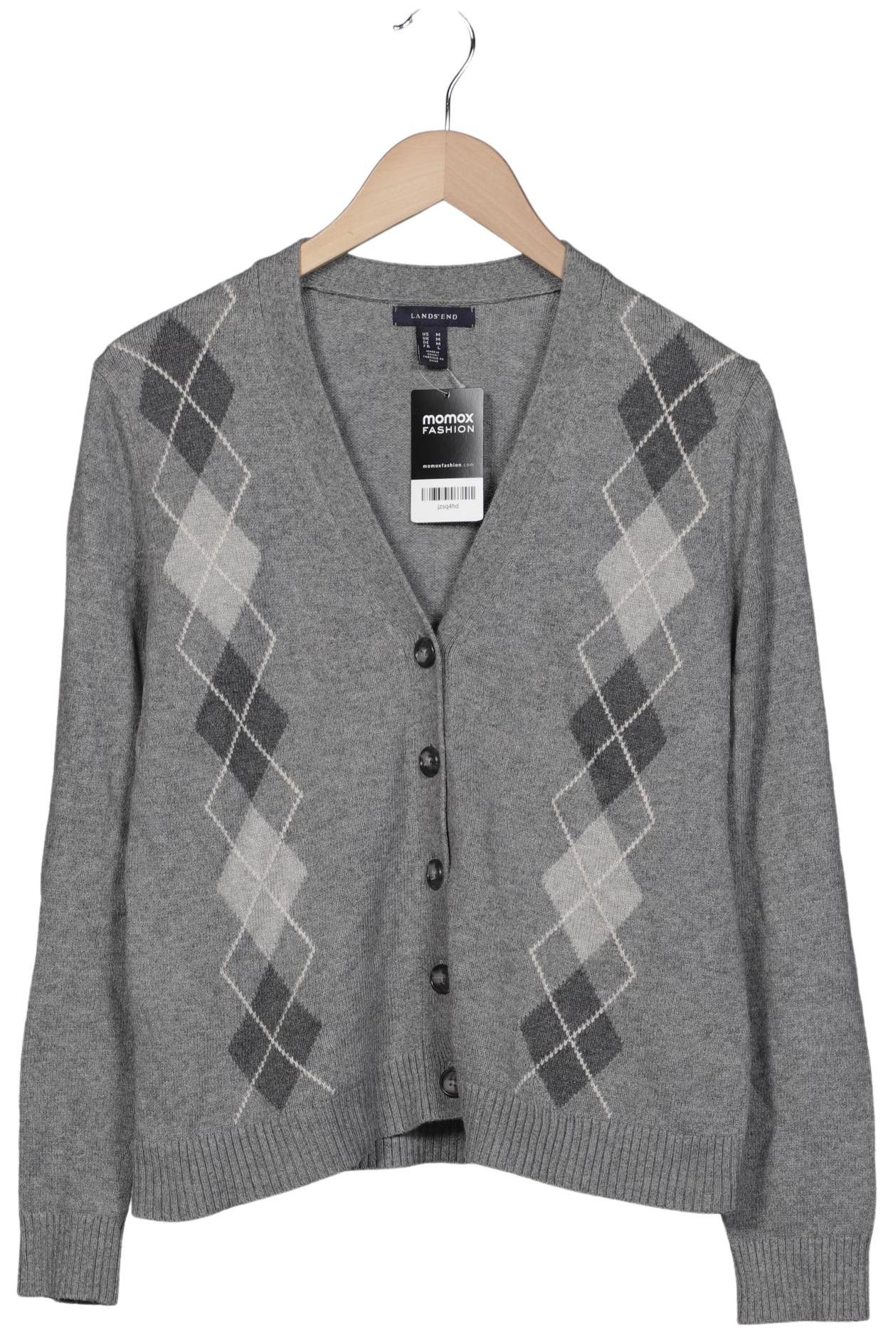 

Lands End Damen Strickjacke, grau, Gr. 38