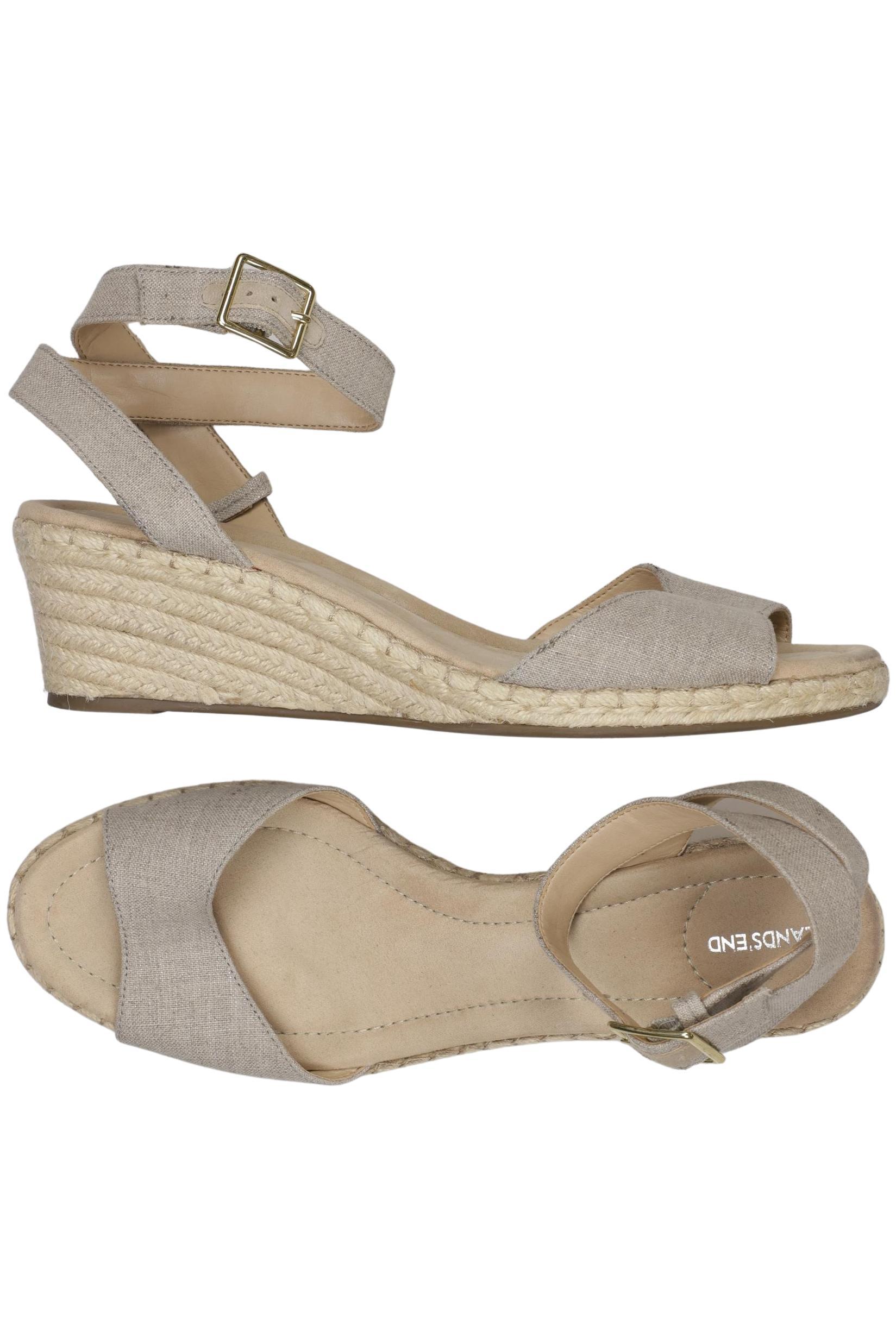 

Lands End Damen Sandale, beige, Gr. 42.5