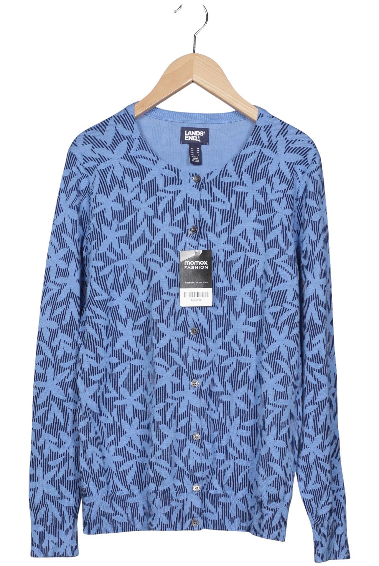 

Lands End Damen Strickjacke, blau, Gr. 38