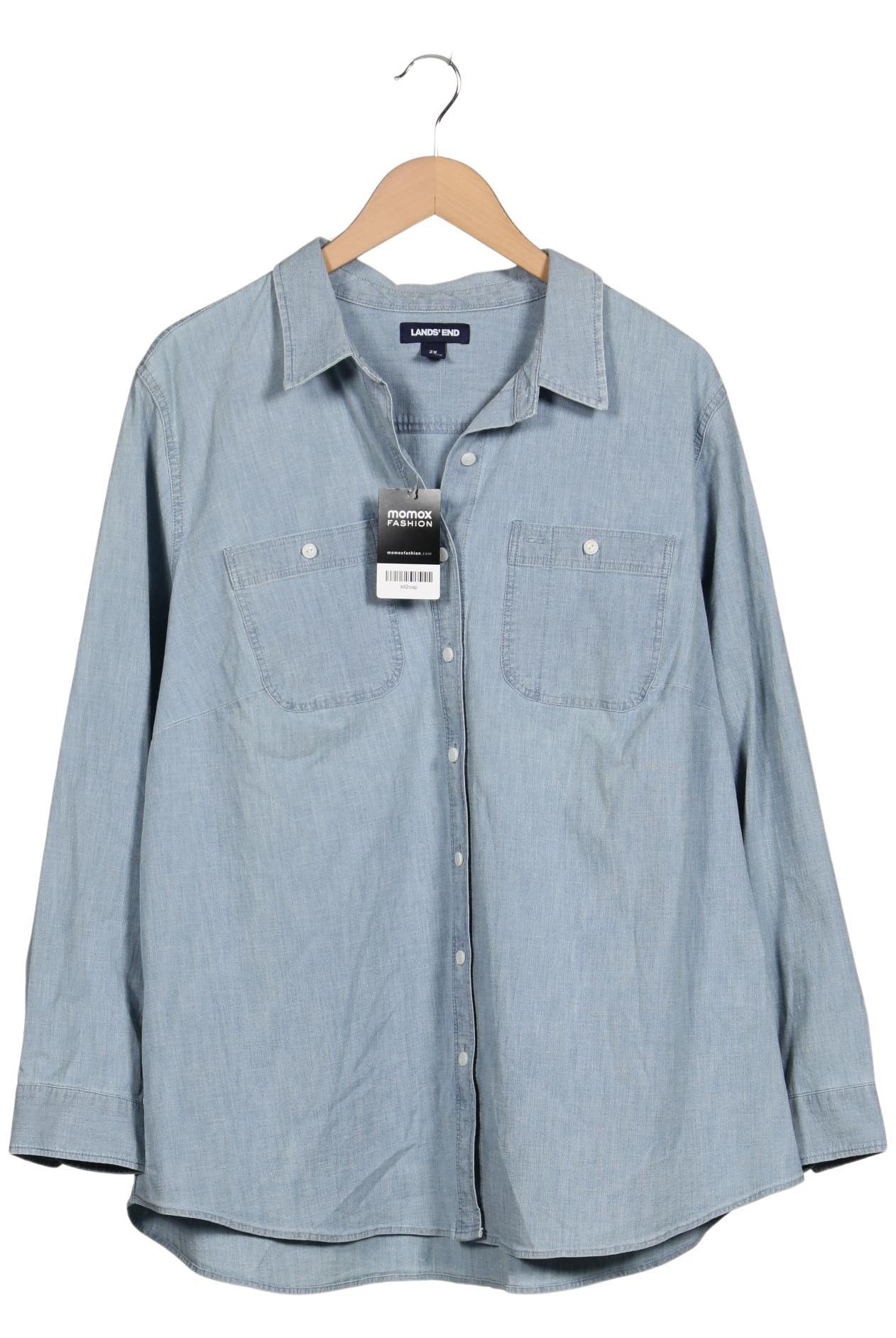 

Lands End Damen Bluse, blau, Gr. 20