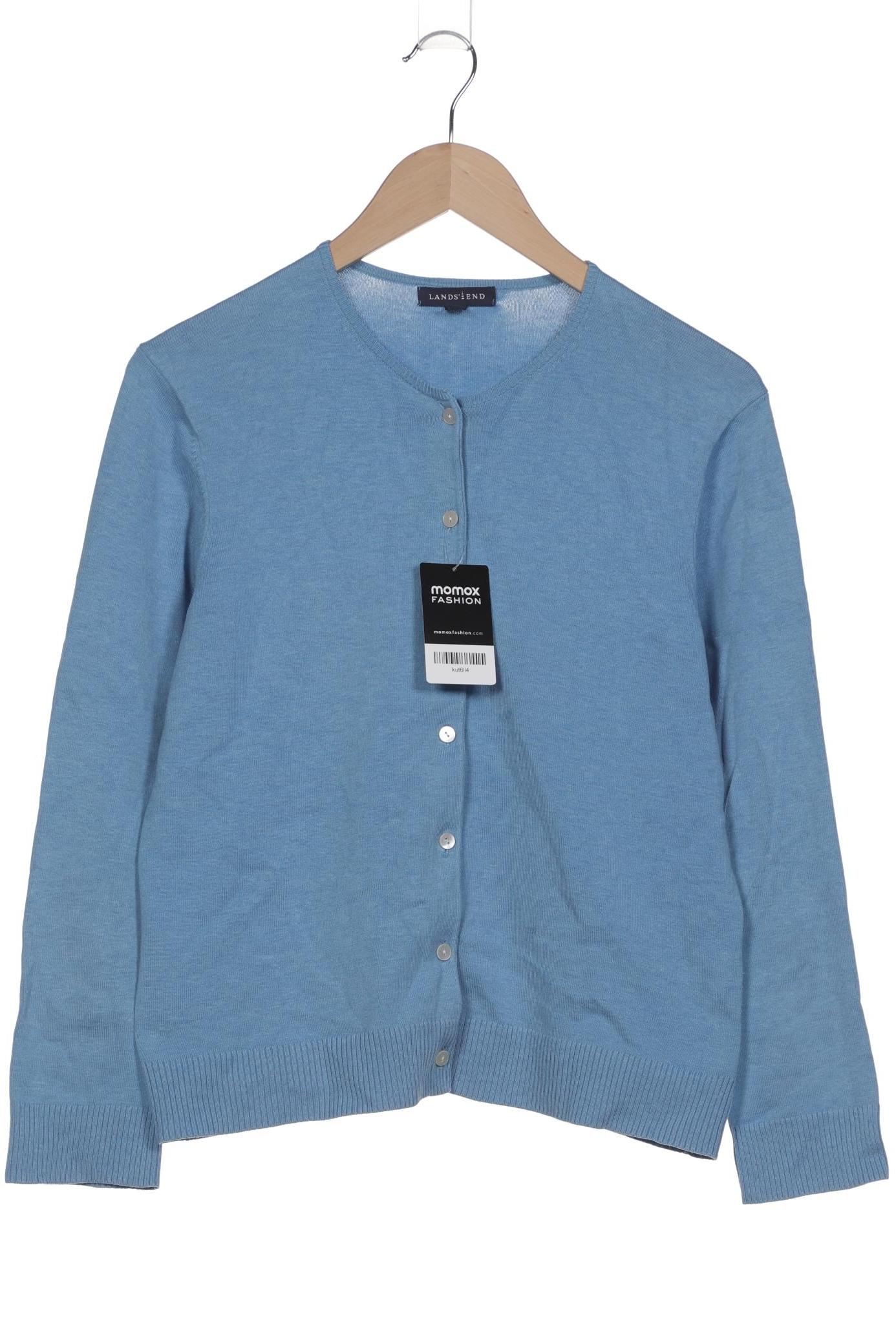 

Lands End Damen Strickjacke, blau, Gr. 38