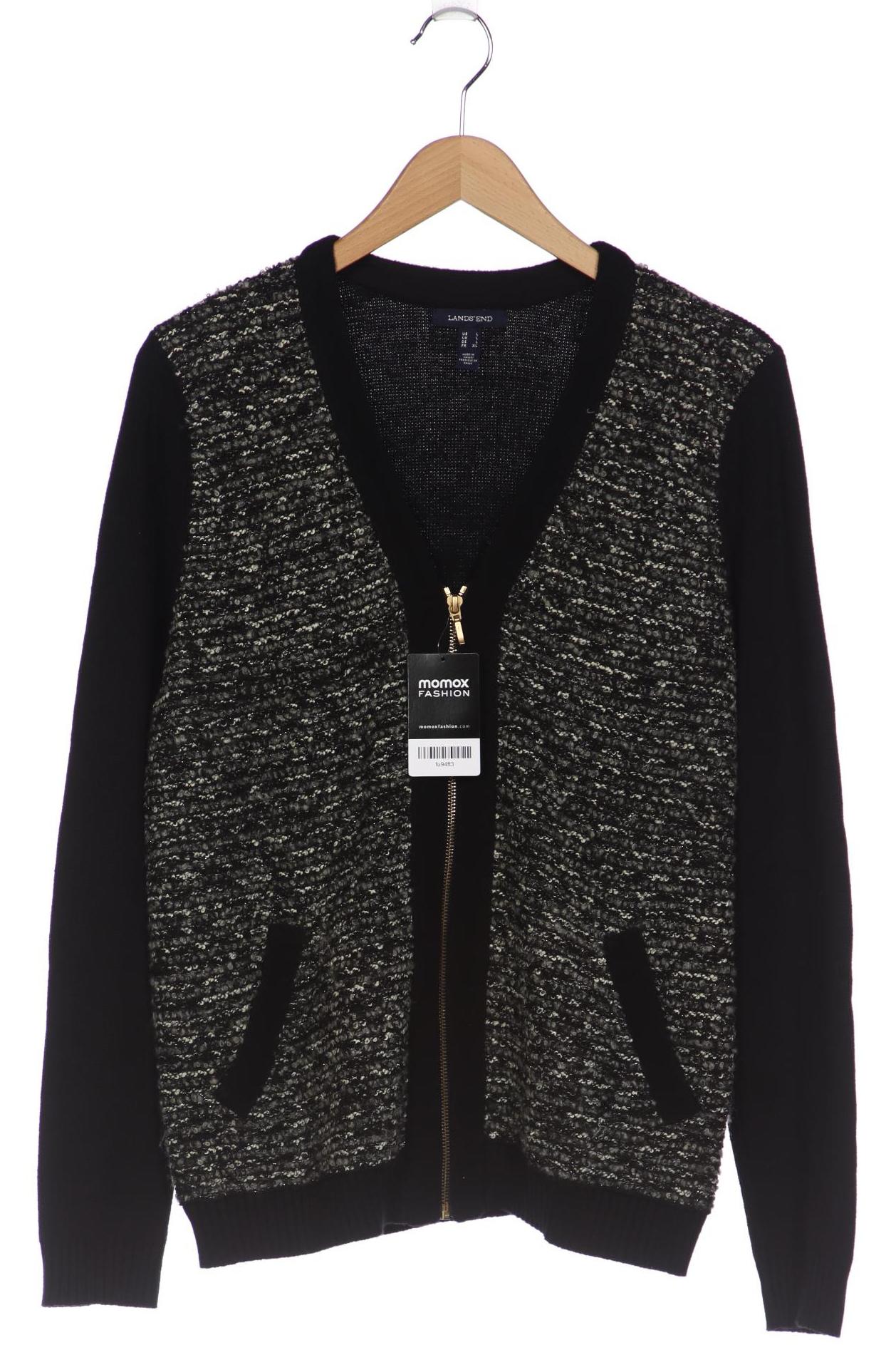 

Lands End Damen Strickjacke, schwarz, Gr. 42