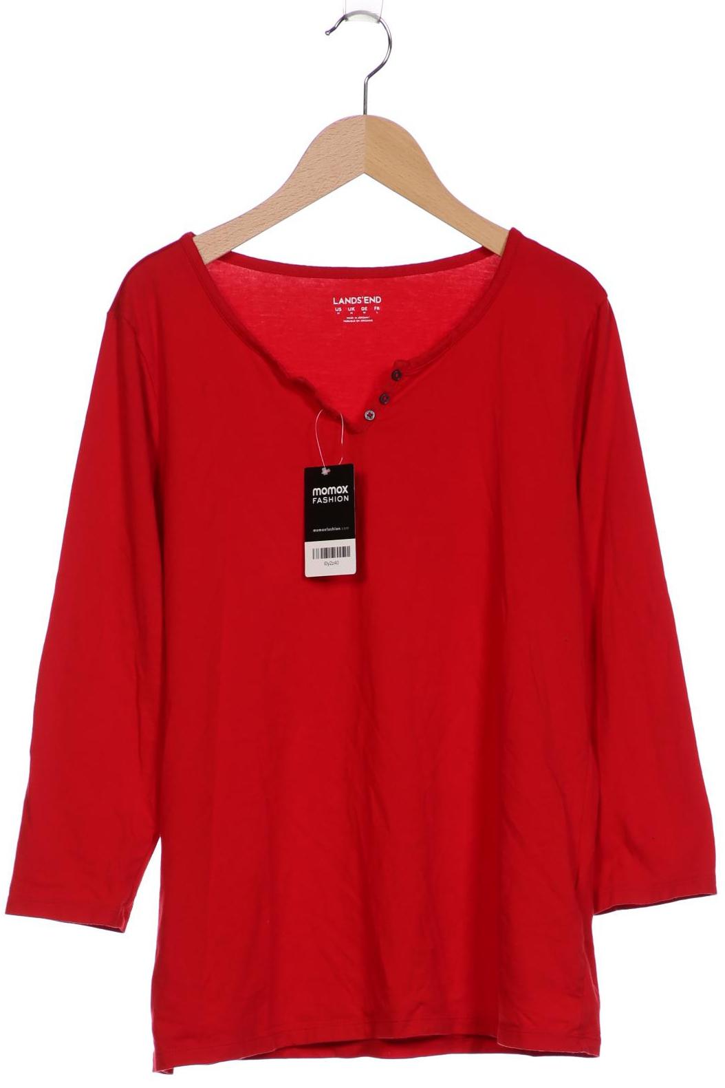 

Lands End Damen Langarmshirt, rot, Gr. 38
