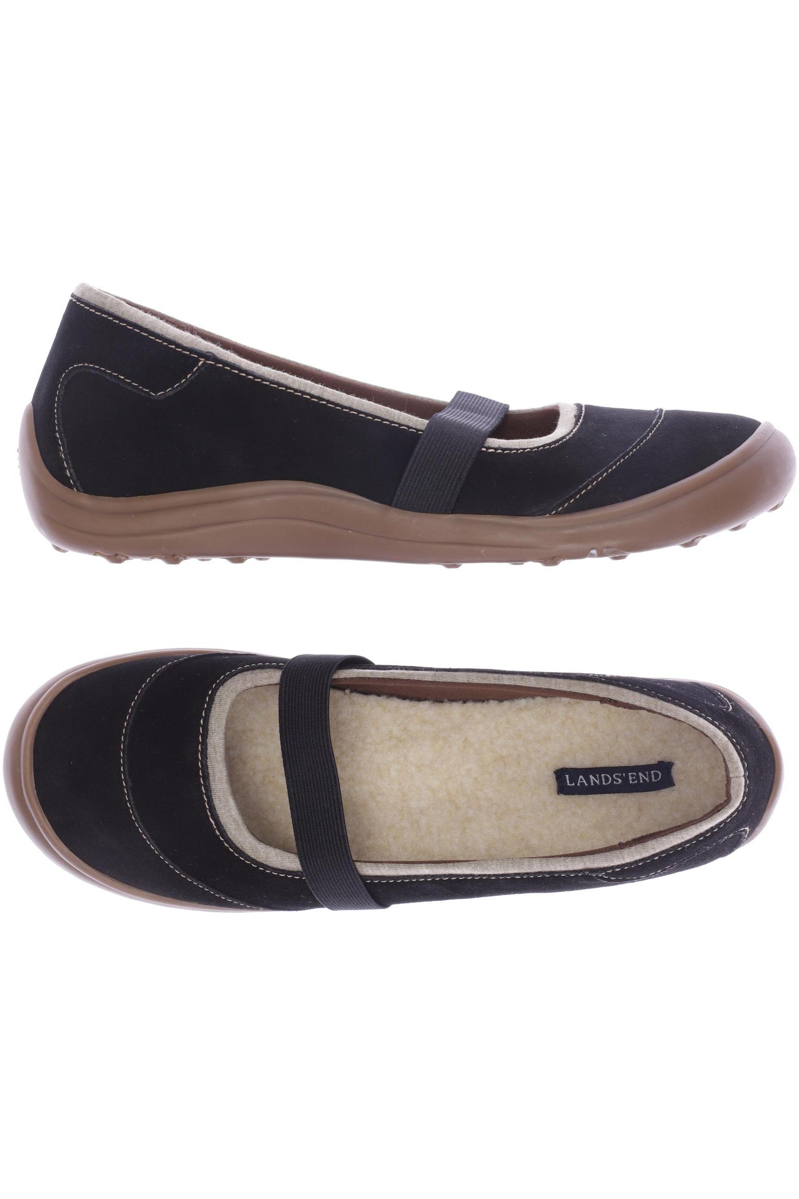 

Lands End Damen Ballerinas, schwarz, Gr. 9