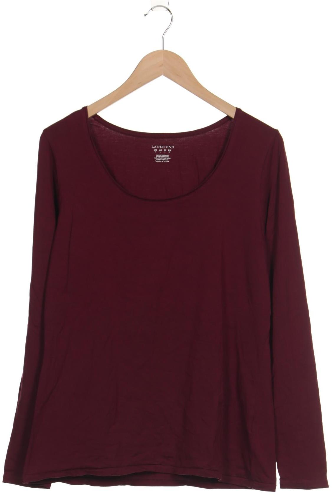 

Lands End Damen Langarmshirt, bordeaux, Gr. 42