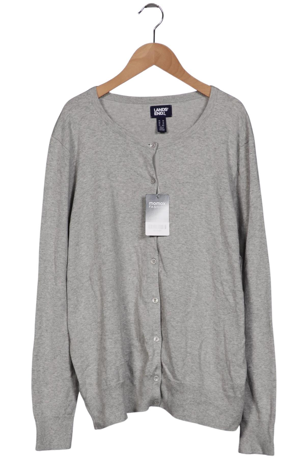 

Lands End Damen Strickjacke, grau, Gr. 44