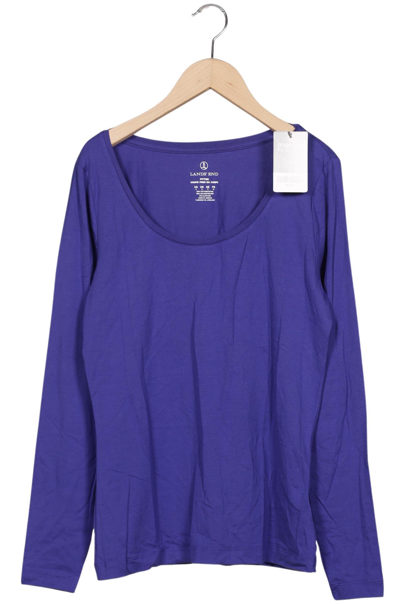 

Lands End Damen Langarmshirt, blau, Gr. 36
