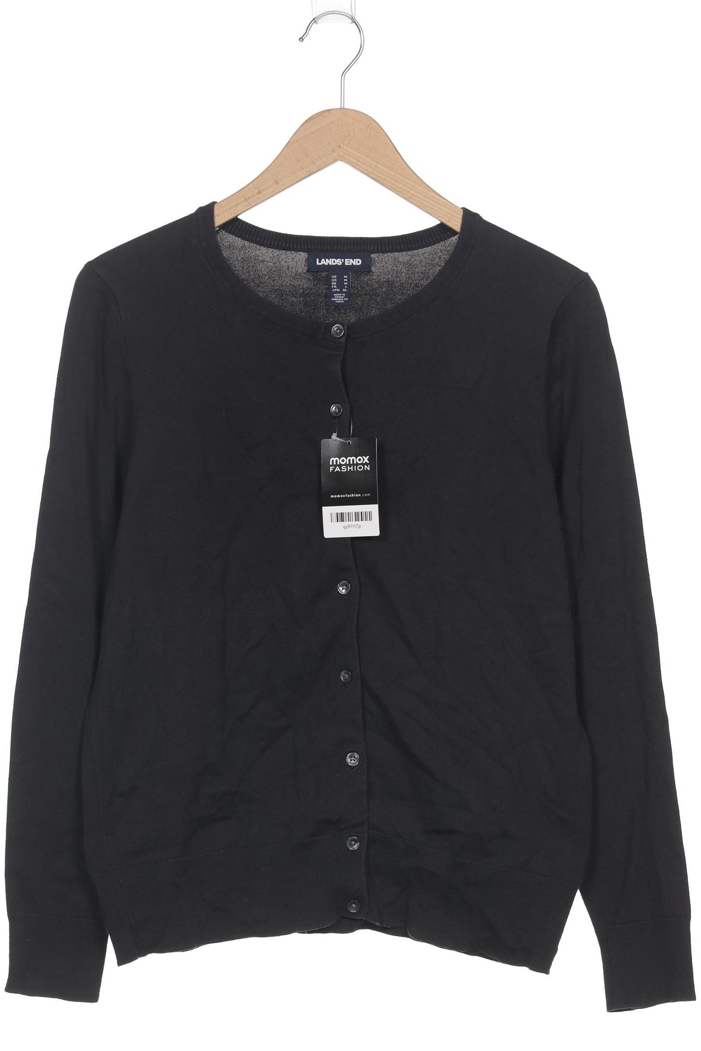 

Lands End Damen Strickjacke, schwarz, Gr. 38