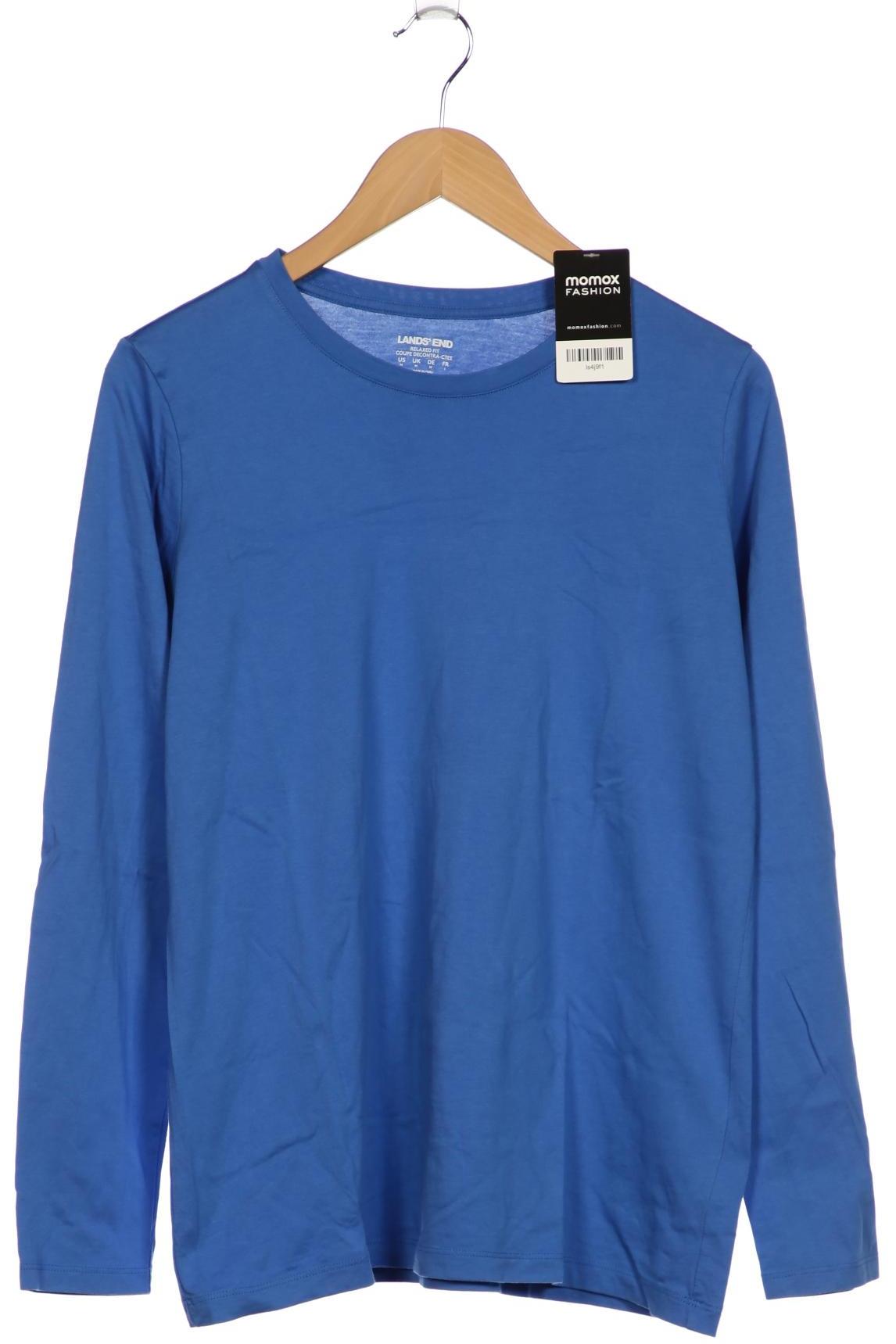 

Lands End Damen Langarmshirt, blau, Gr. 38
