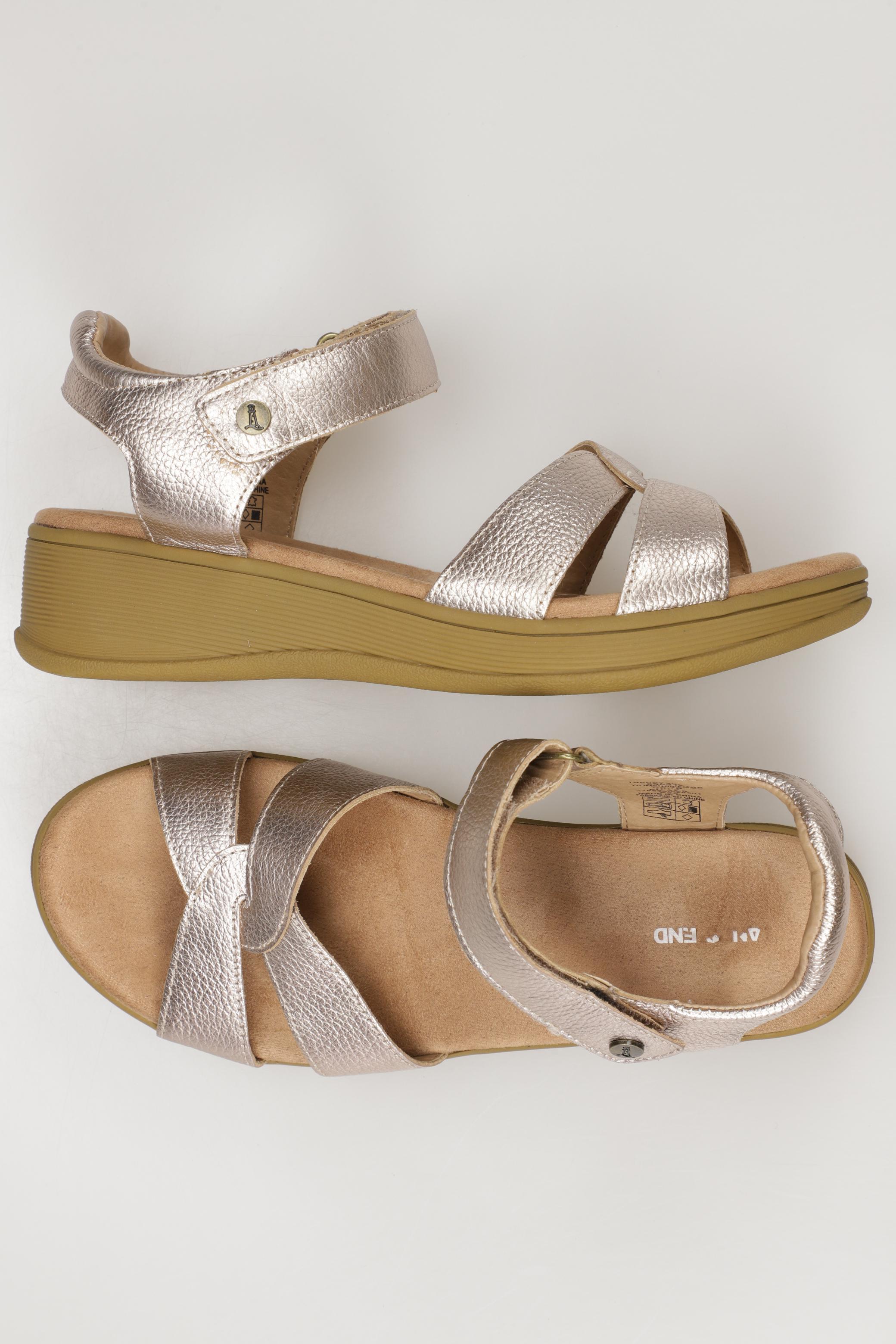 

Lands End Damen Sandale, gold, Gr. 37.5