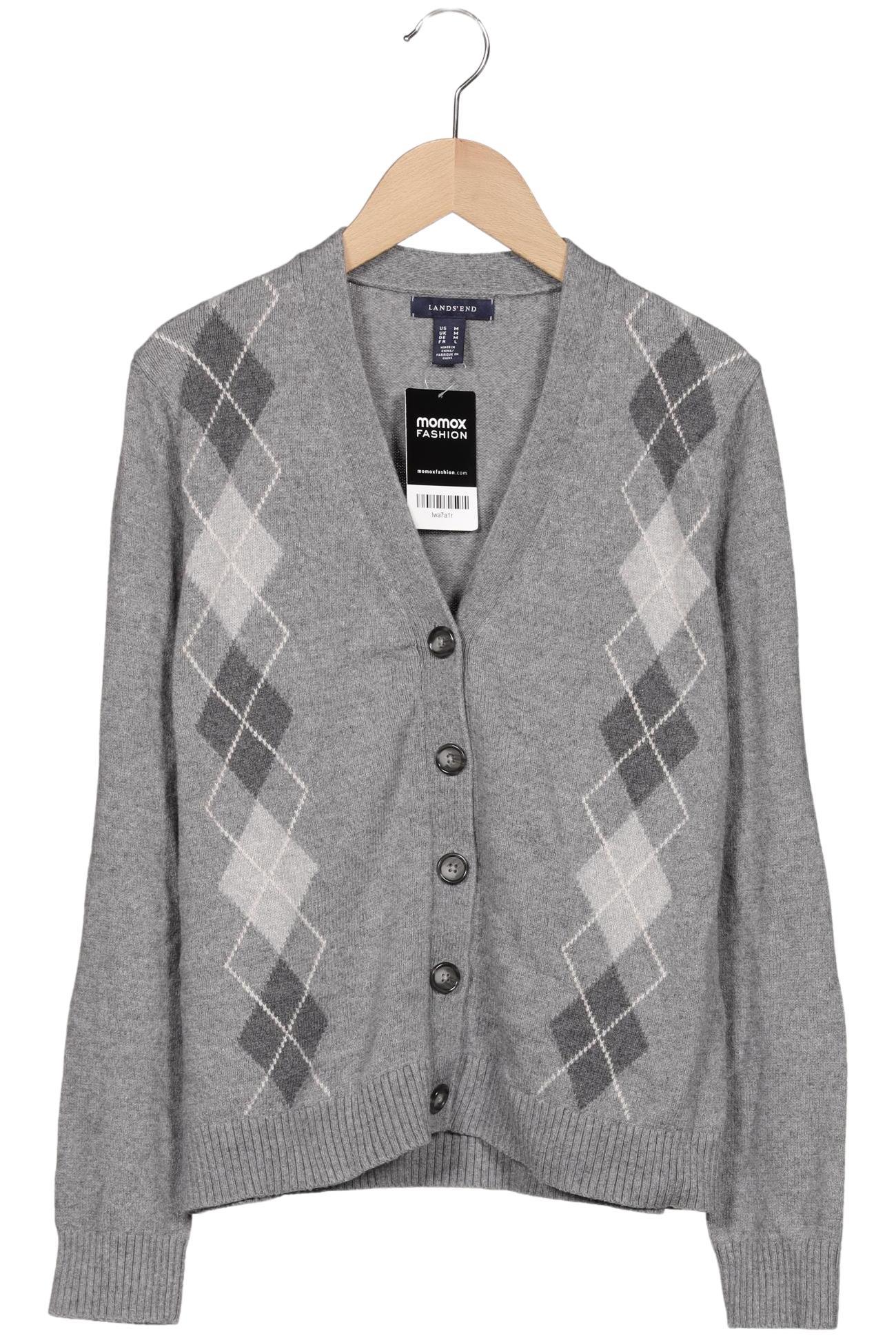 

Lands End Damen Strickjacke, grau, Gr. 38