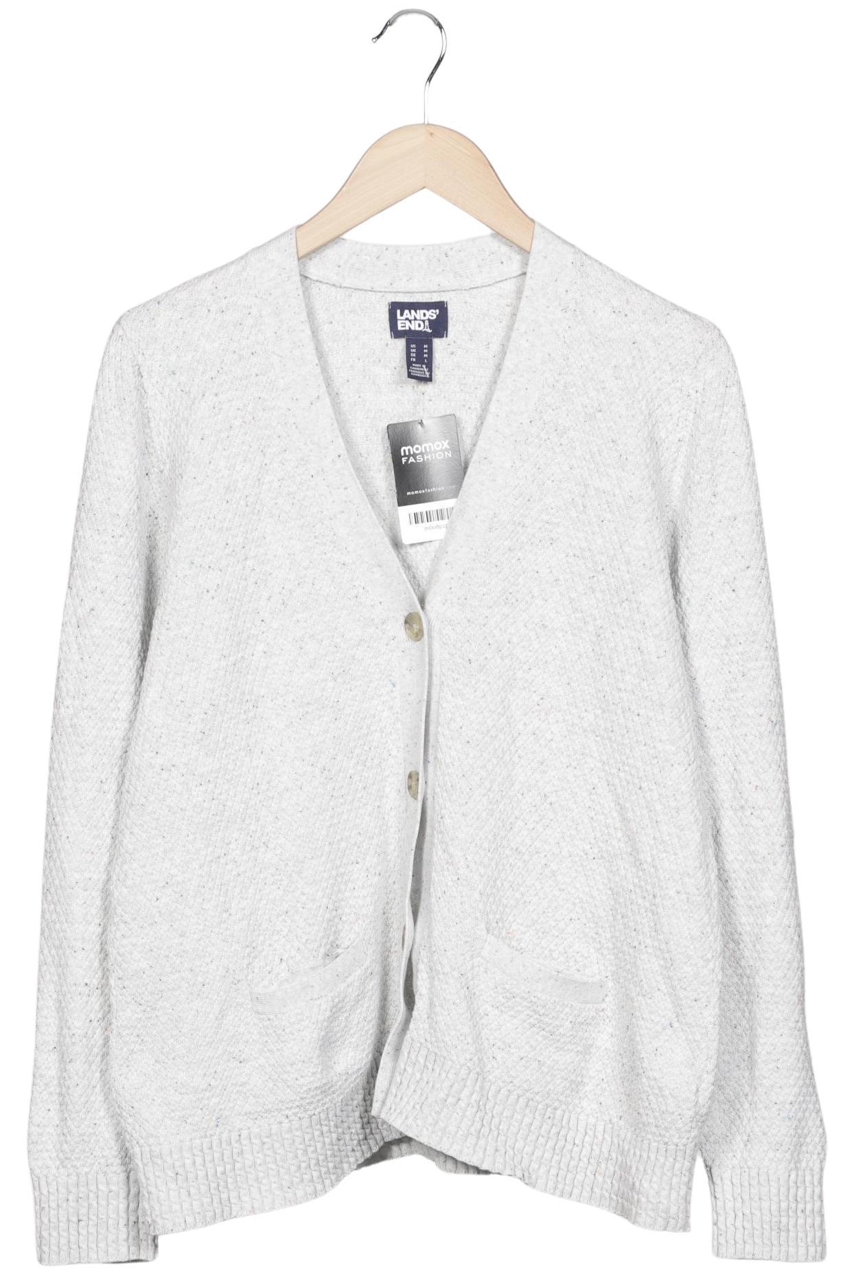 

Lands End Damen Strickjacke, grau, Gr. 38