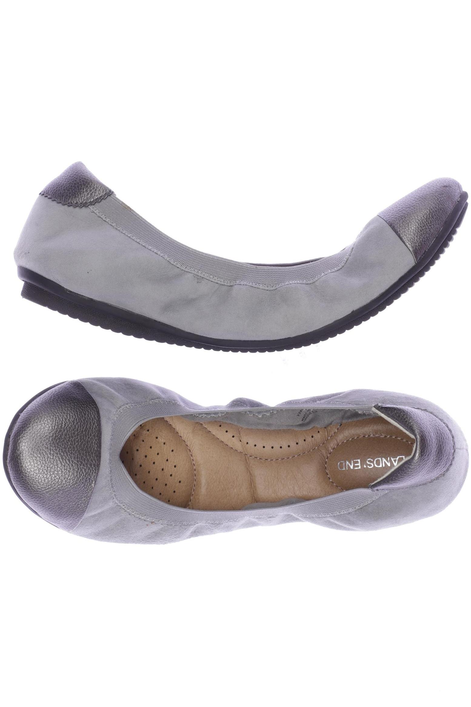 

Lands End Damen Ballerinas, grau, Gr. 40