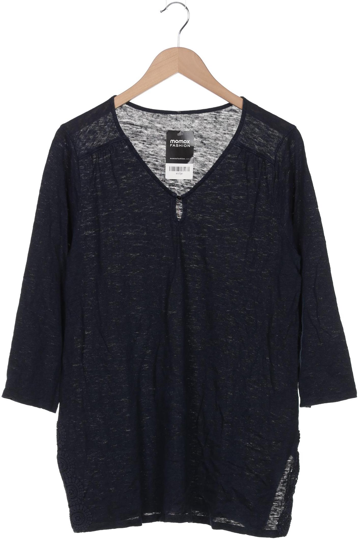 

Lands End Damen Langarmshirt, marineblau, Gr. 42