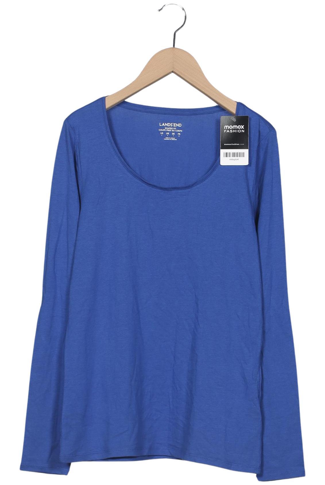 

Lands End Damen Langarmshirt, blau, Gr. 36