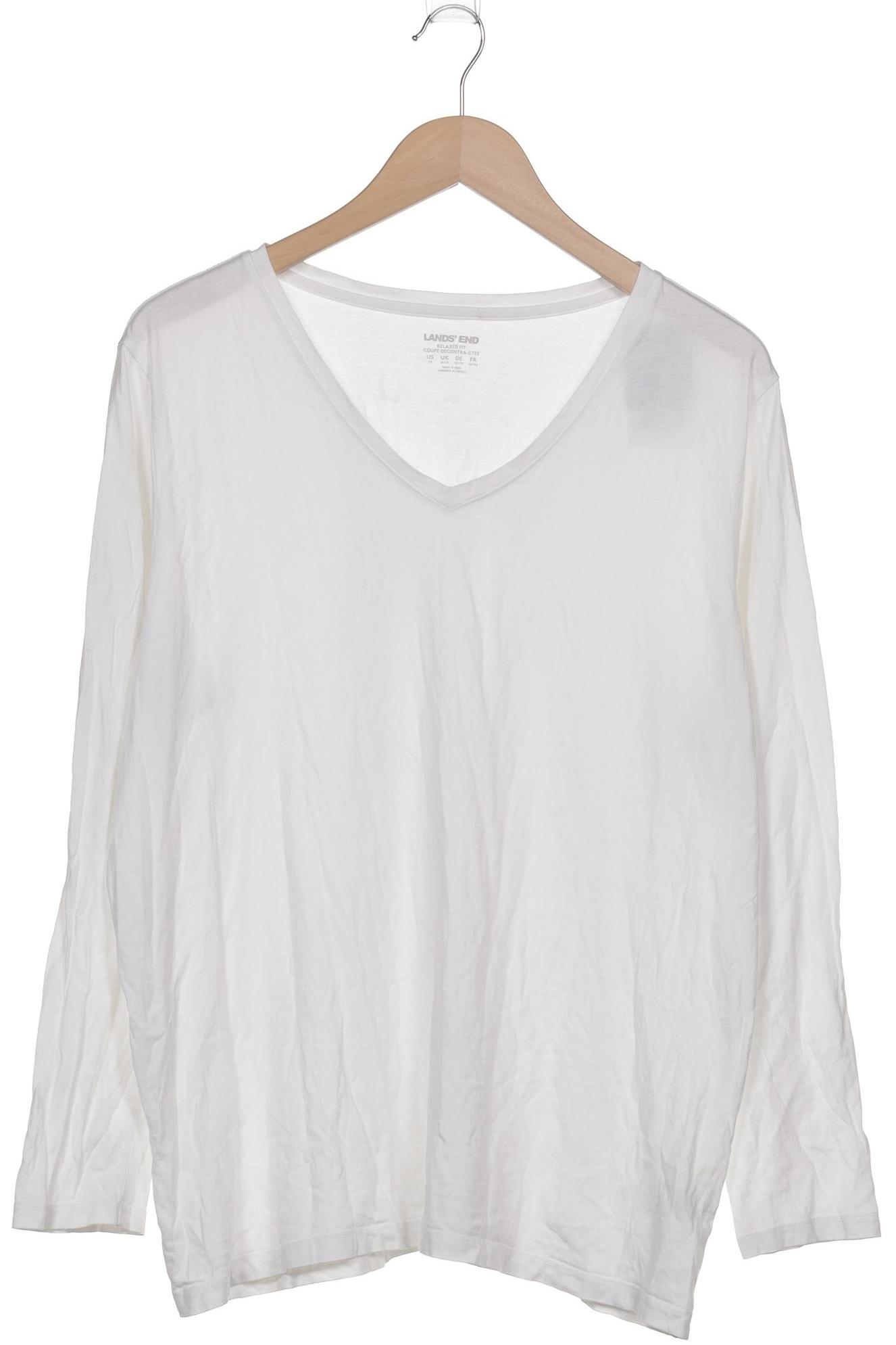 

Lands End Damen Langarmshirt, weiß, Gr. 52