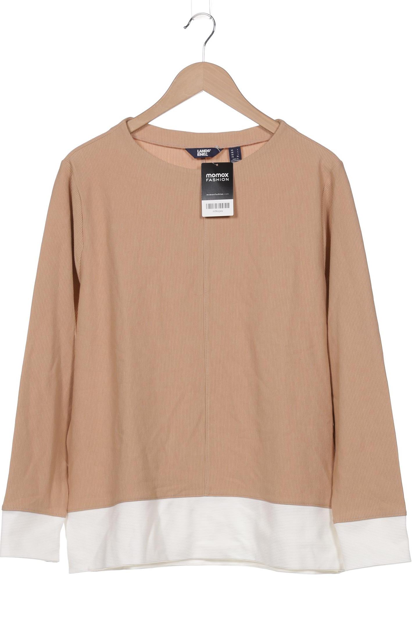 

Lands End Damen Langarmshirt, beige, Gr. 42