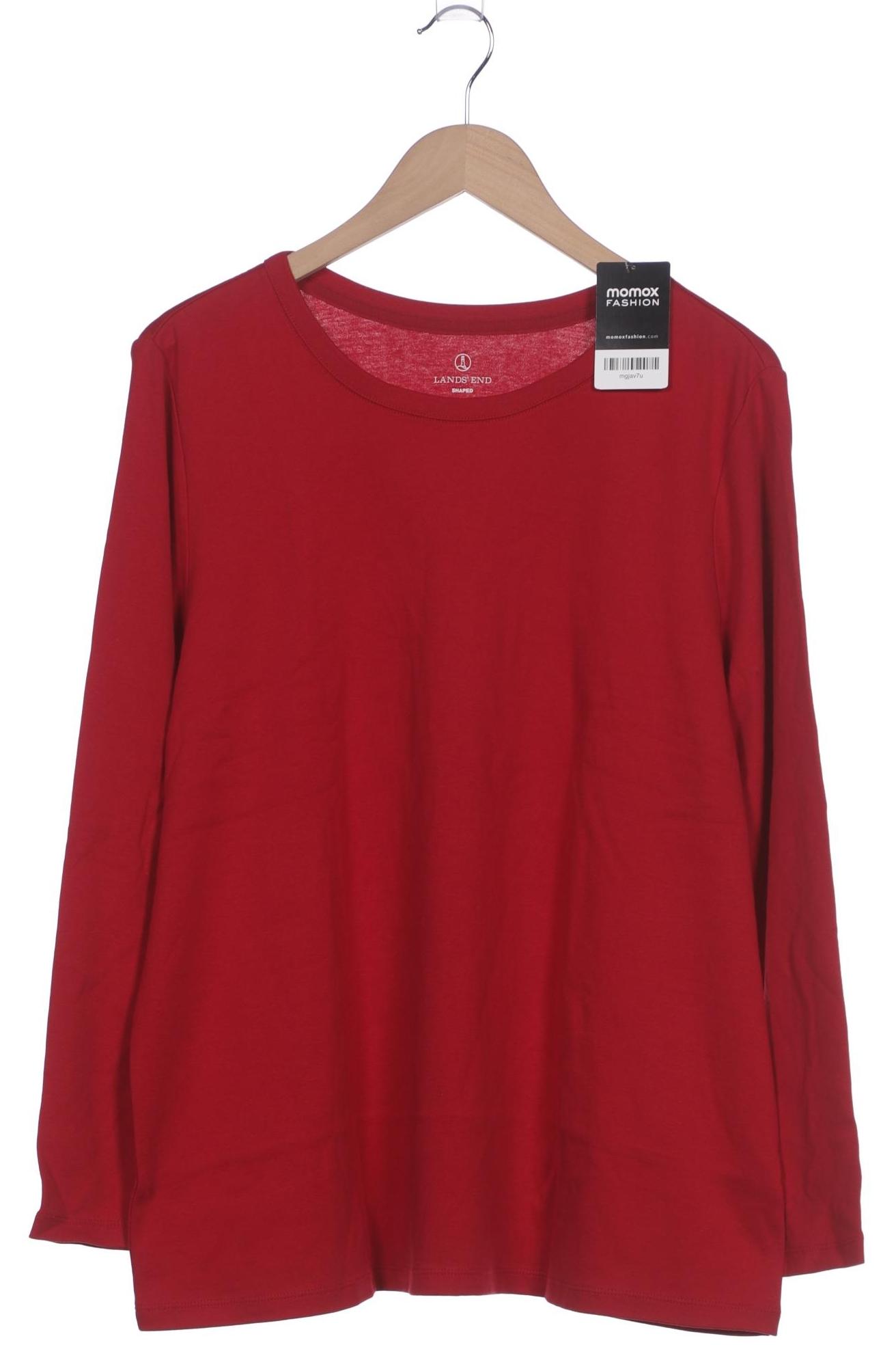 

Lands End Damen Langarmshirt, rot, Gr. 20