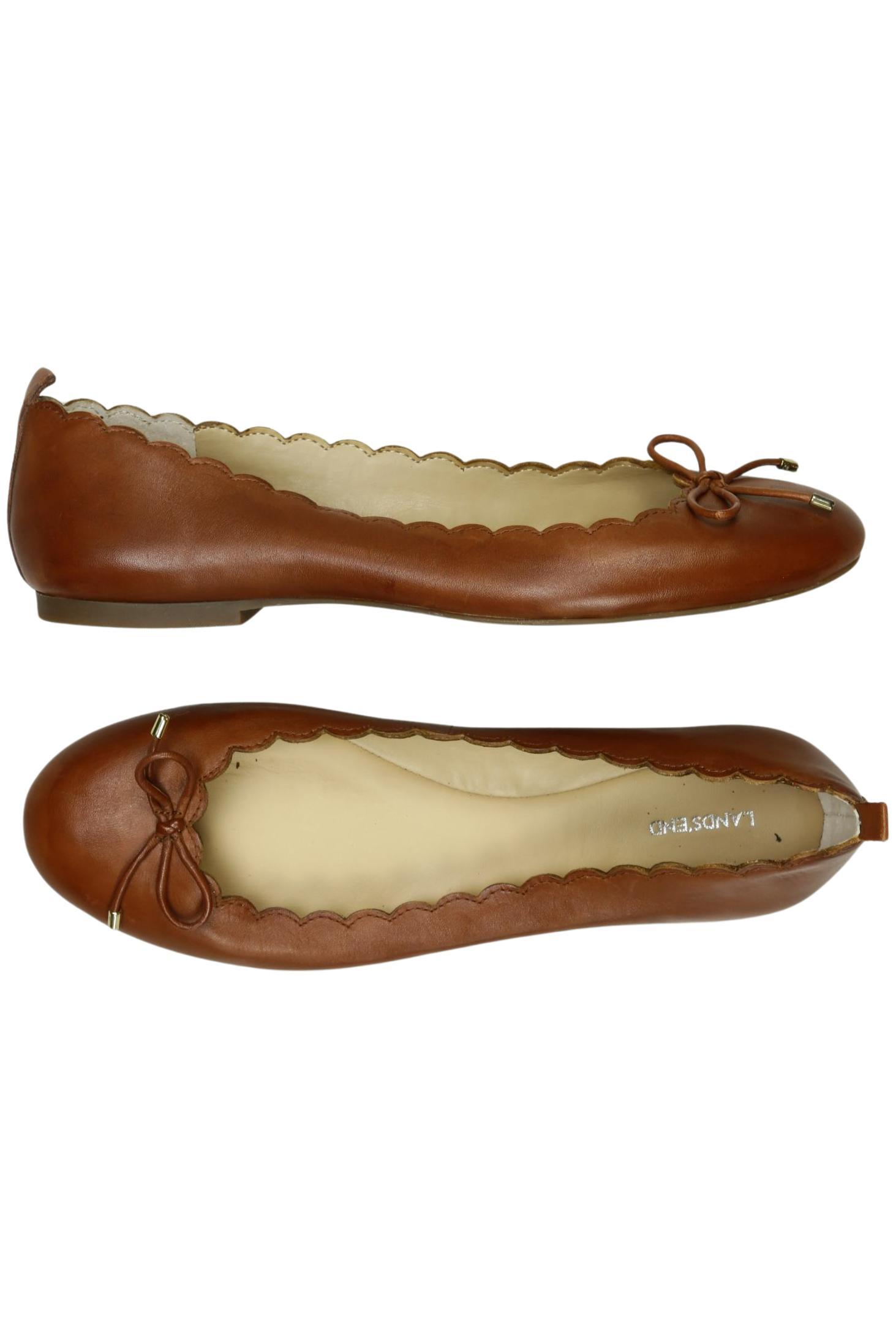 

Lands End Damen Ballerinas, braun, Gr. 40