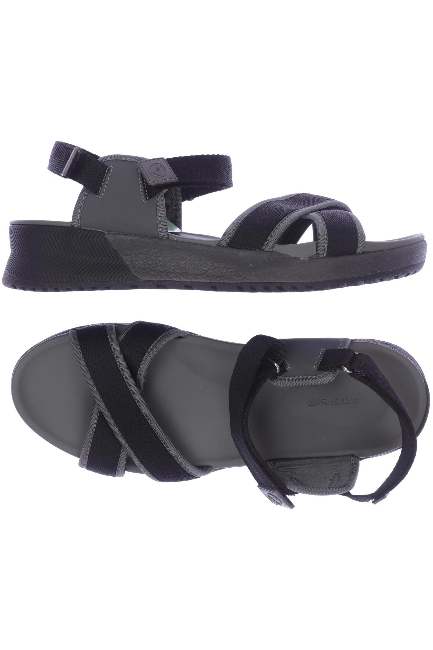 

Lands End Damen Sandale, schwarz, Gr. 42.5